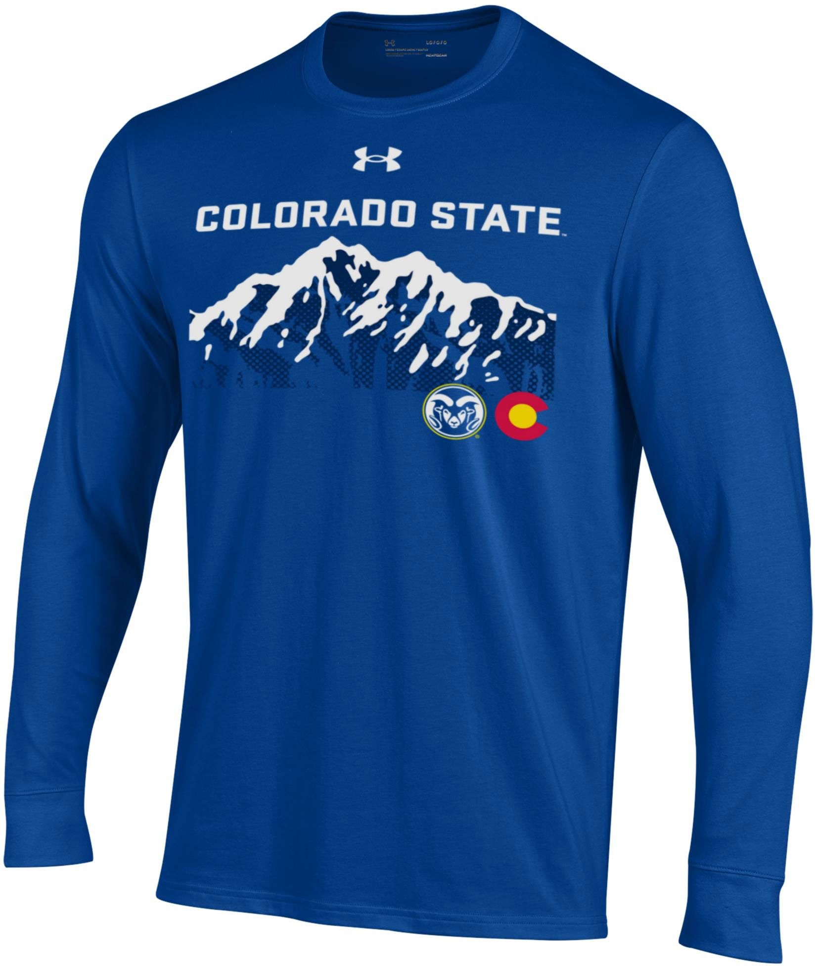 Under Armour Men's Colorado State Rams Royal Performance Cotton Long Sleeve T-Shirt