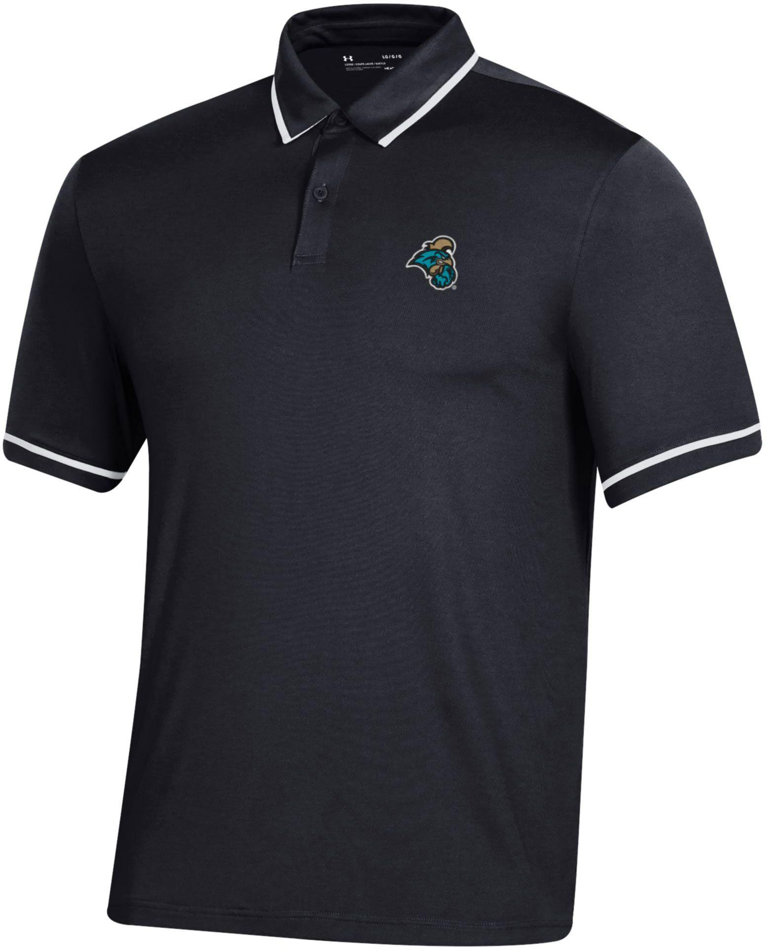 Under Armour Men's Coastal Carolina Chanticleers Black Tipped Polo