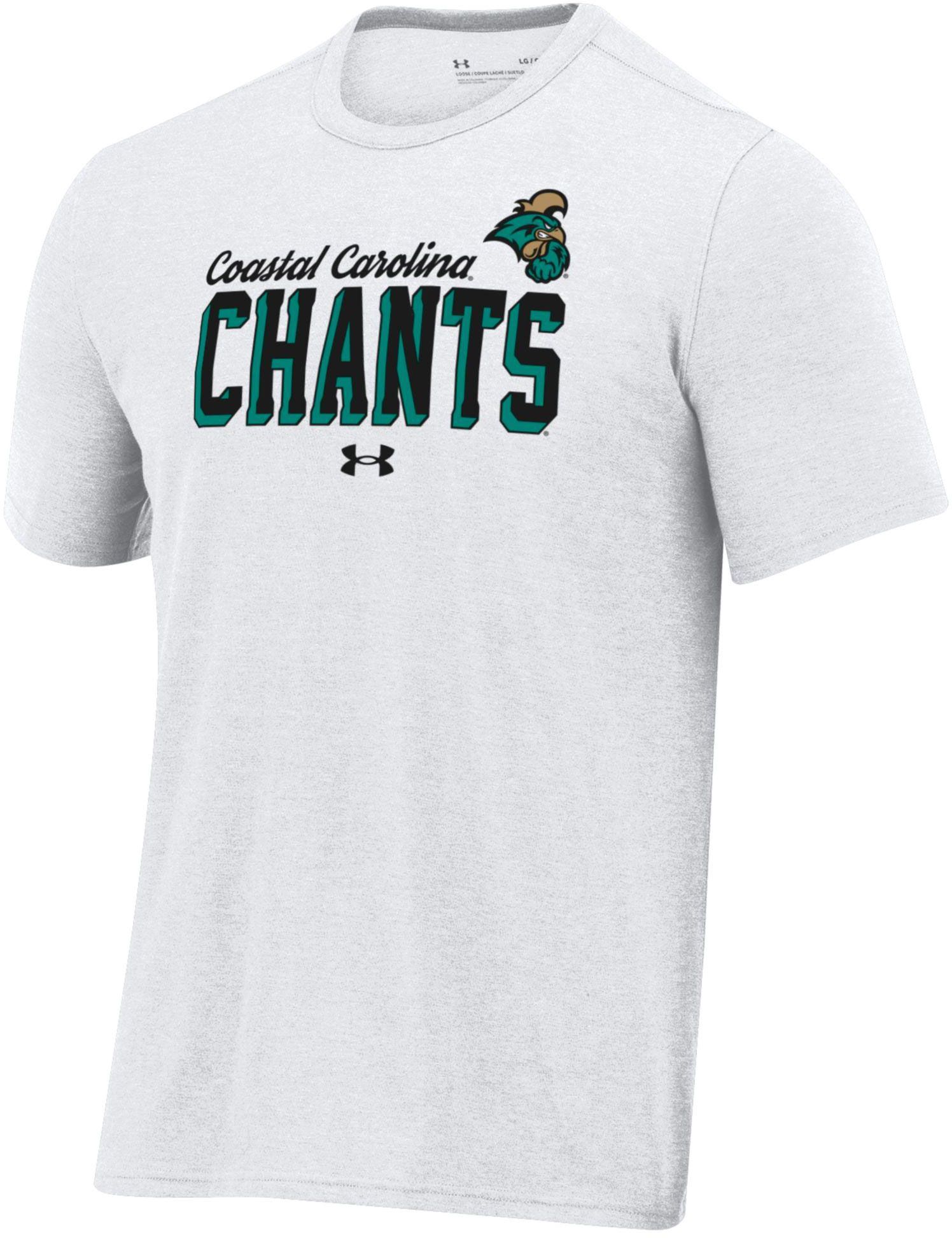 Under Armour Men's Coastal Carolina Chanticleers White All Day T-Shirt