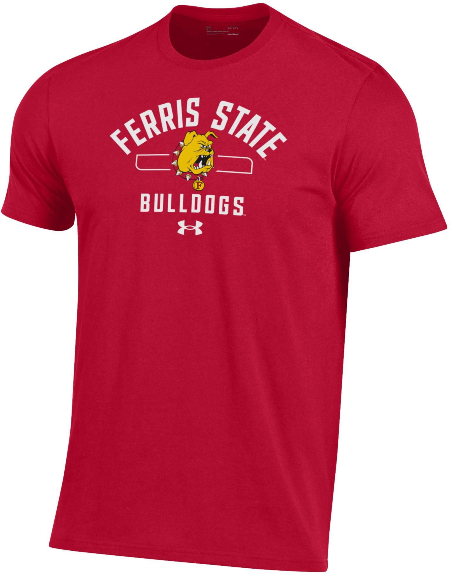 Under Armour Men's Ferris State Bulldogs   Red Performance Cotton T-Shirt