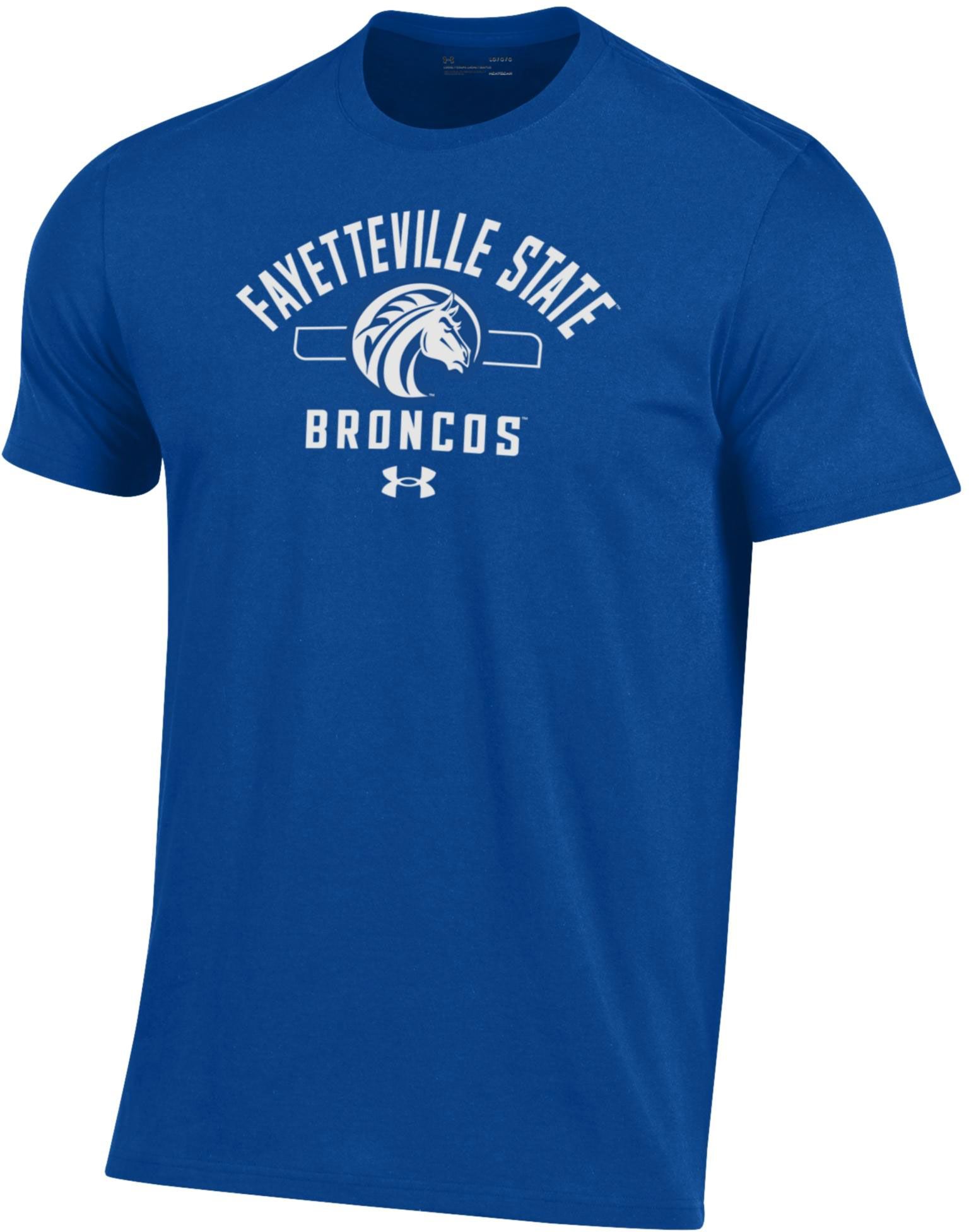 Under Armour Men's Fayetteville State Broncos Royal Performance Cotton T-Shirt