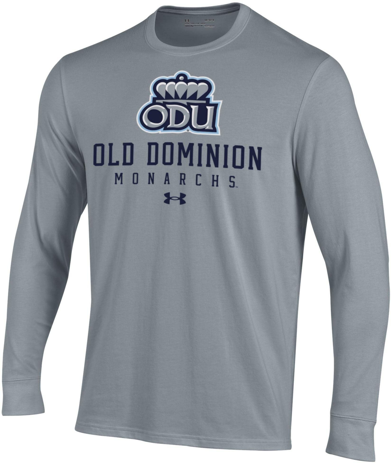 Under Armour Men's Old Dominion Monarchs Grey Performance Cotton Long Sleeve T-Shirt