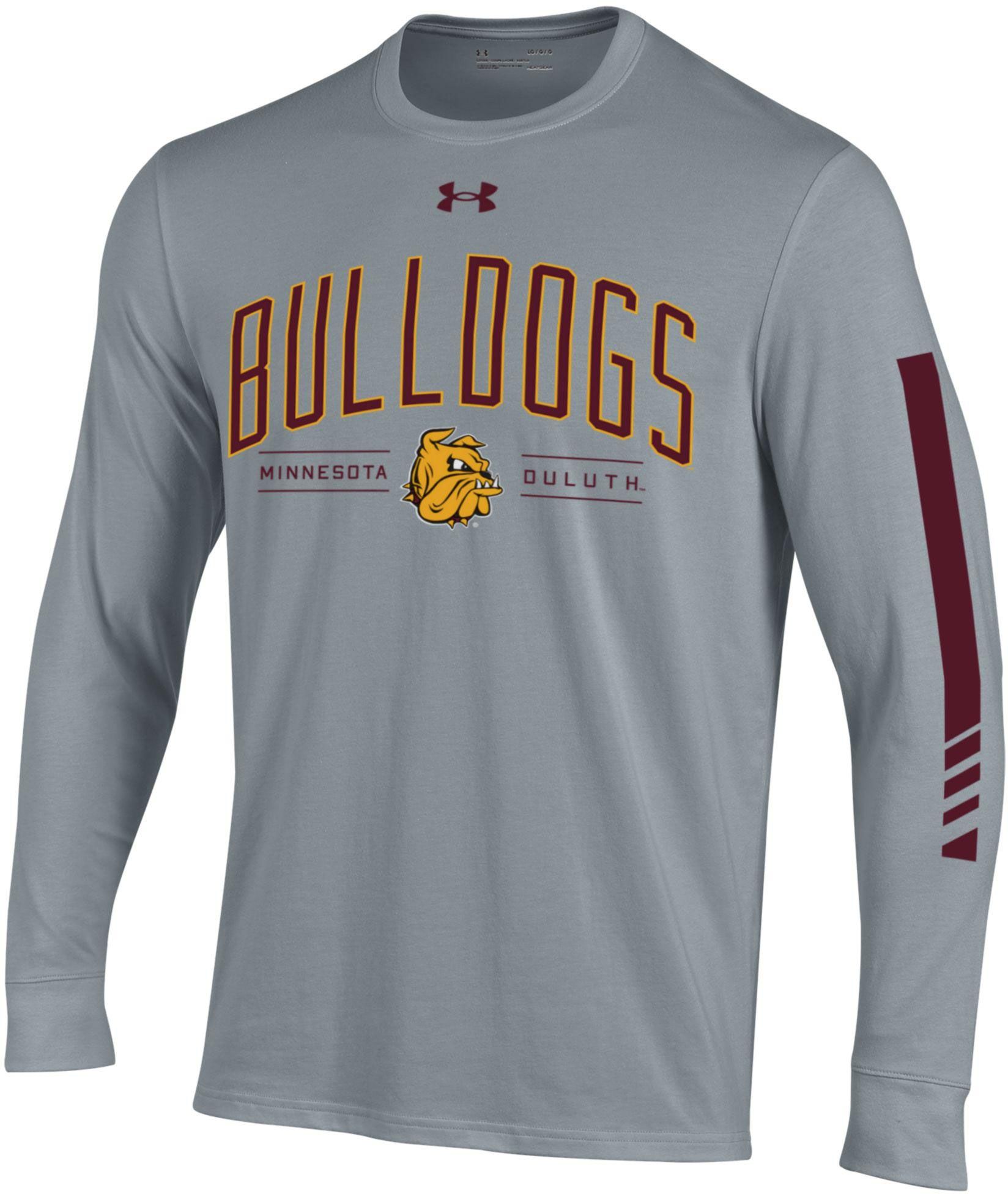 Under Armour Men's Minnesota-Duluth  Bulldogs Heather Grey Performance Cotton Long Sleeve T-Shirt