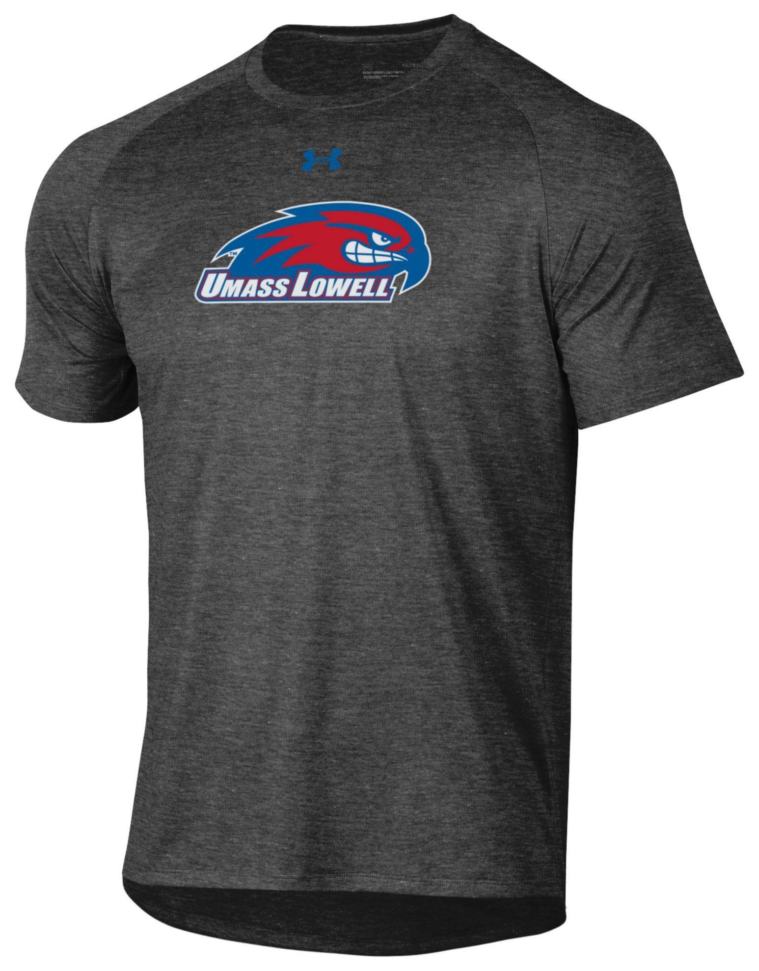 Under Armour Men's UMass Lowell River Hawks Heather Grey Tech Performance T-Shirt