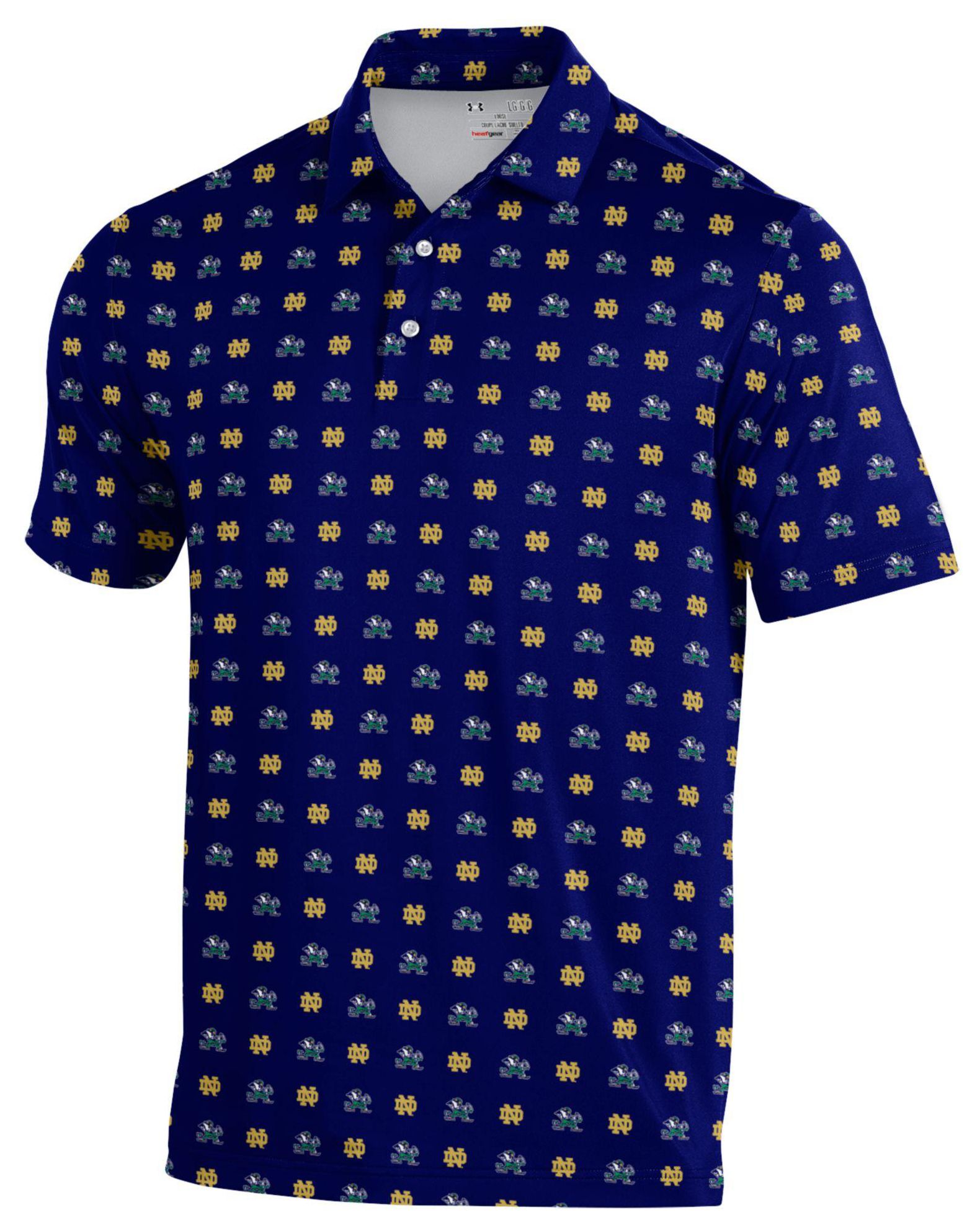 Under Armour Men's Notre Dame Fighting Irish Navy All Over Polo