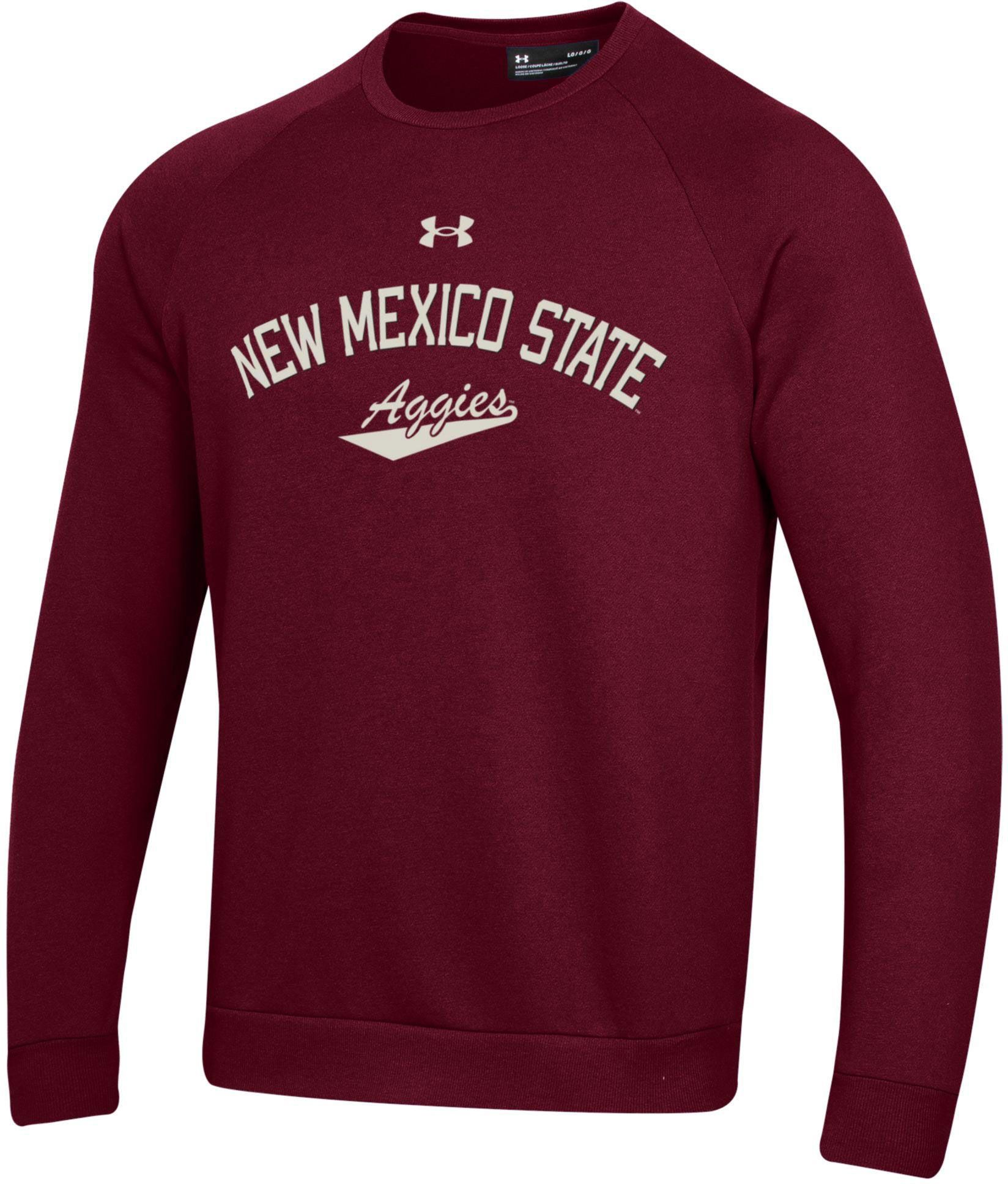 Under Armour Men's New Mexico State Aggies Maroon Rival Fleece Crew Sweatshirt