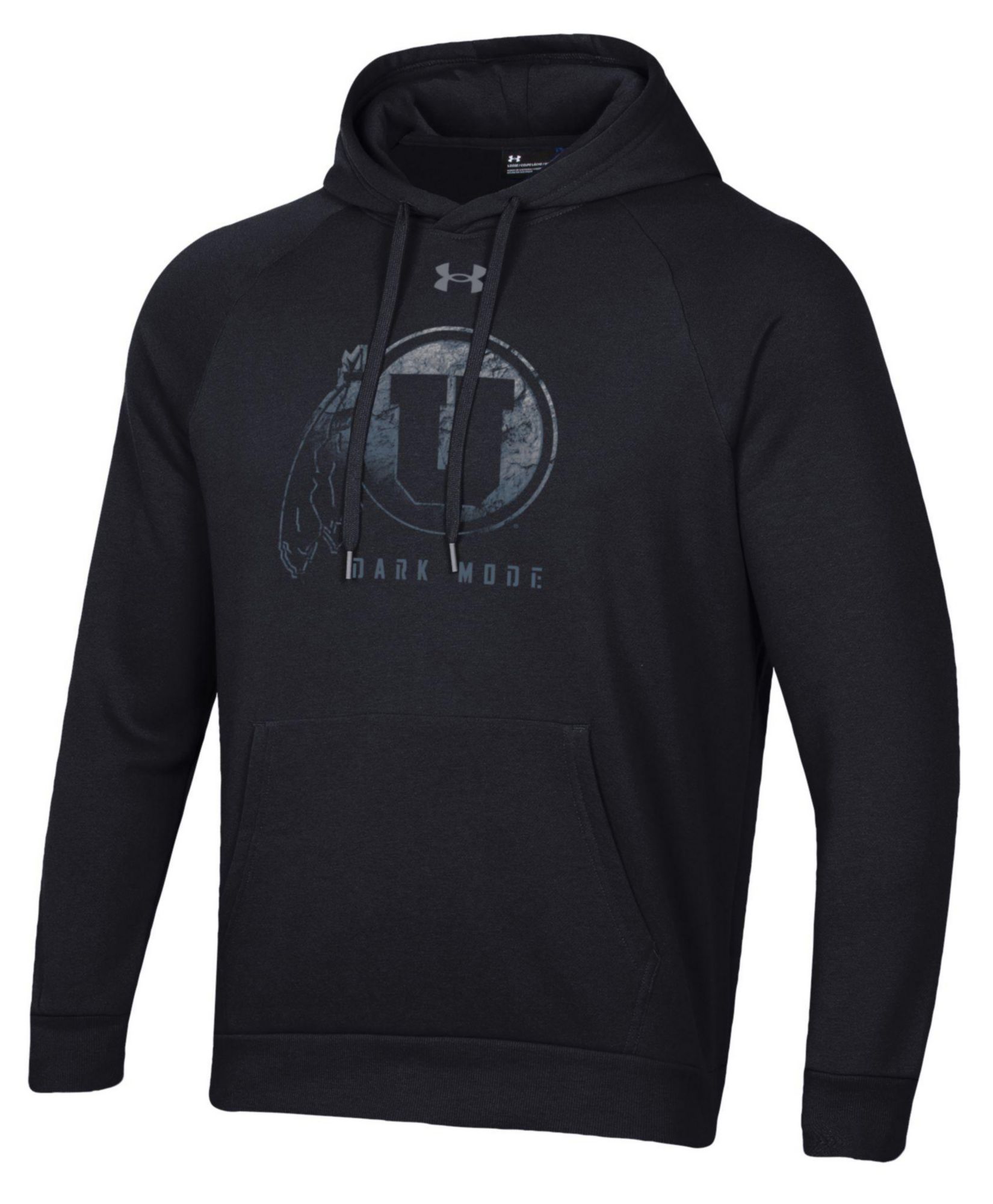 Under Armour Men's Utah Utes Black Dark Mode Pullover Hoodie