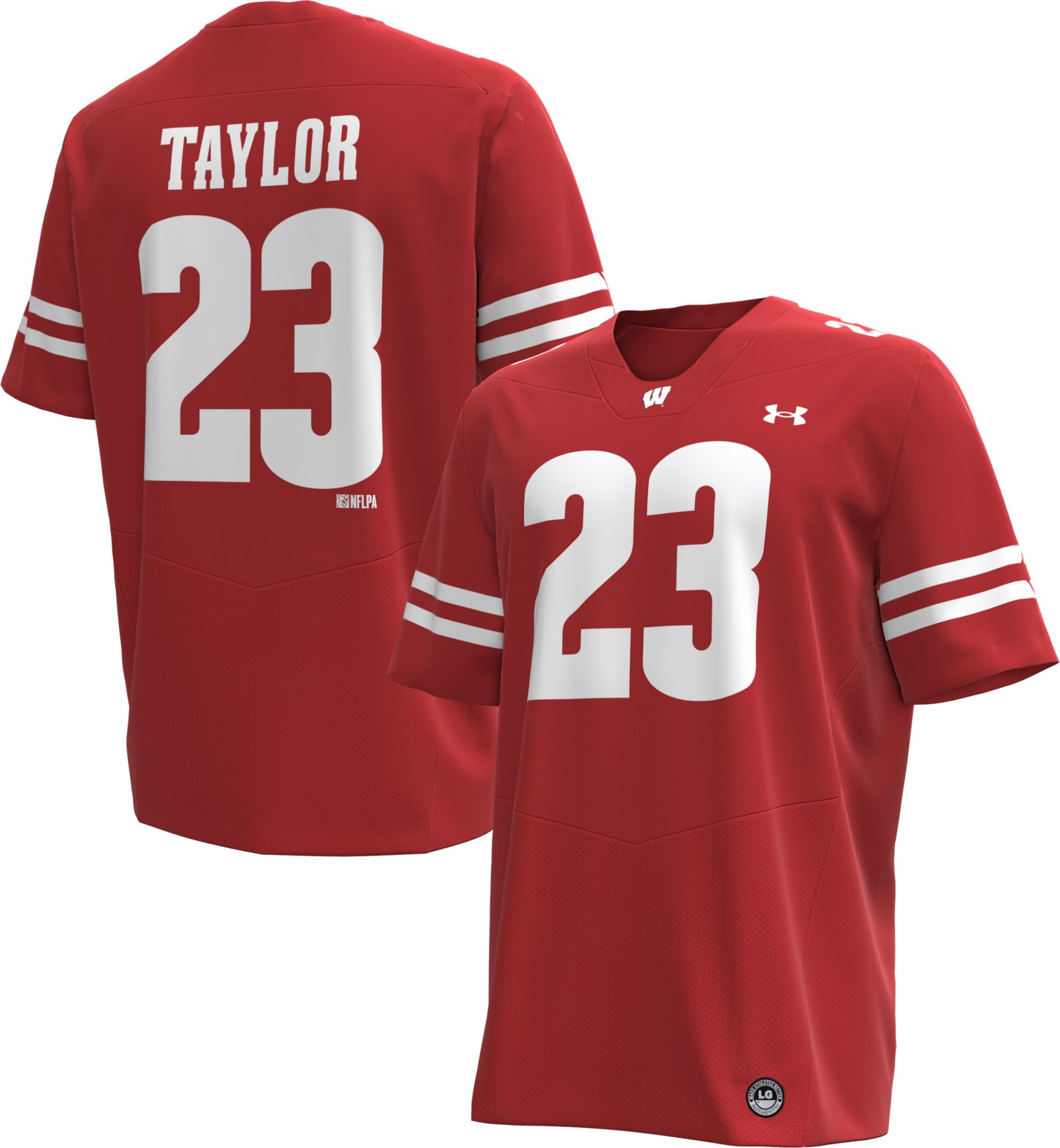 Under Armour Men's Wisconsin Badgers Jonathan Taylor #23 Red Replica Football Jersey