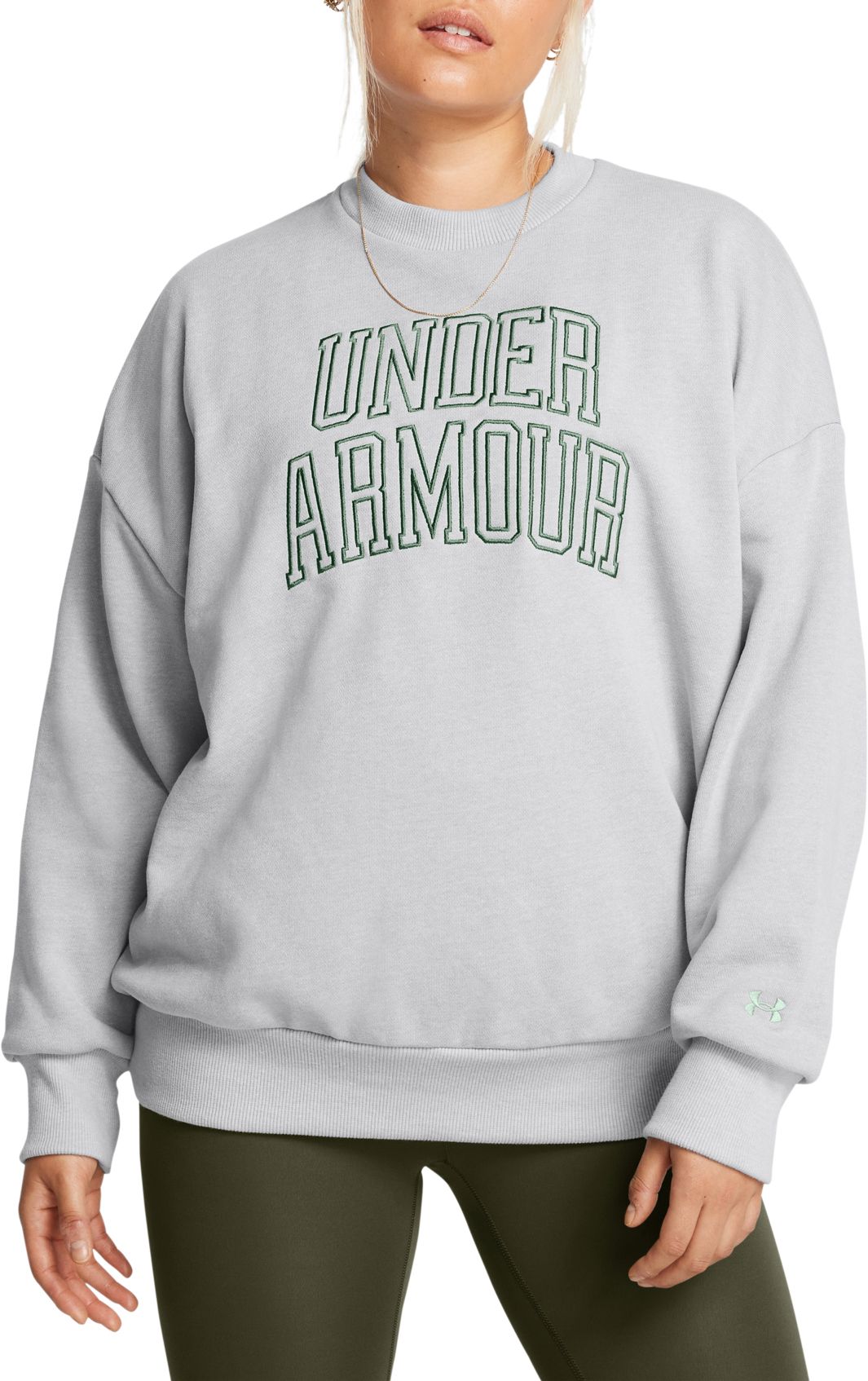 Under Armour Women's Icon Heavyweight Terry Oversized Crewneck Sweatshirt