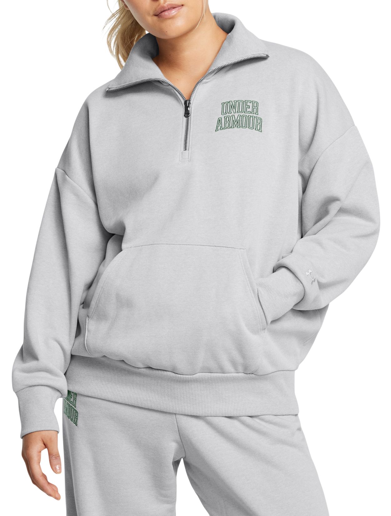 Under Armour Women's Icon Heavyweight Terry Oversized ¼ Zip