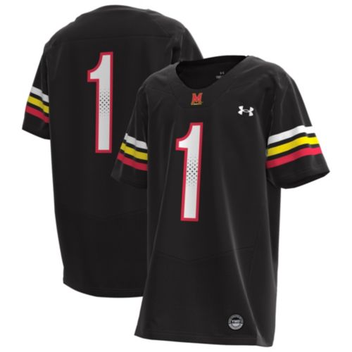 Under Armour Men's Maryland Terrapins DJ Moore #1 Black Replica
