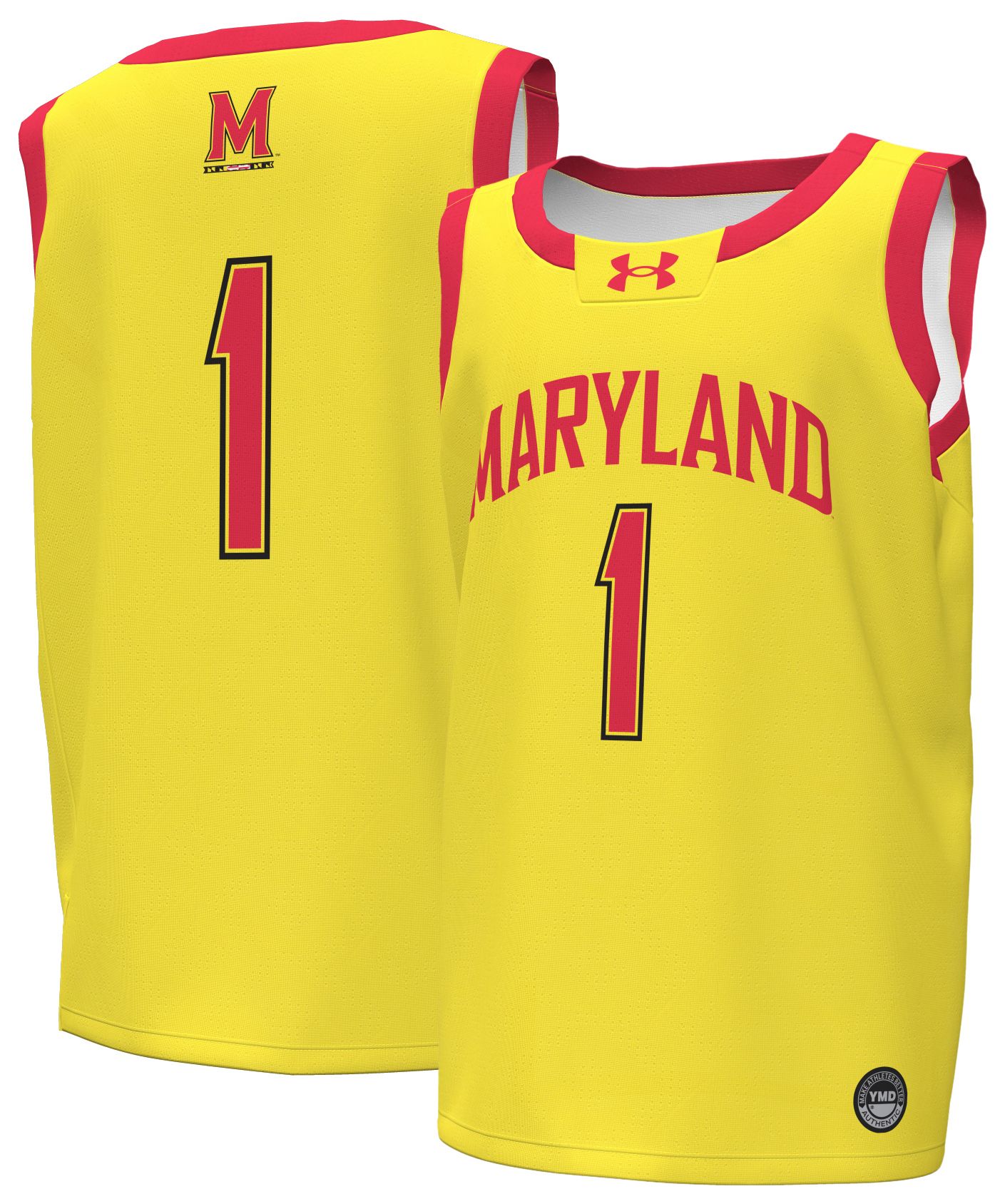 Under Armour Youth Maryland Terrapins Gold Replica Basketball Jersey