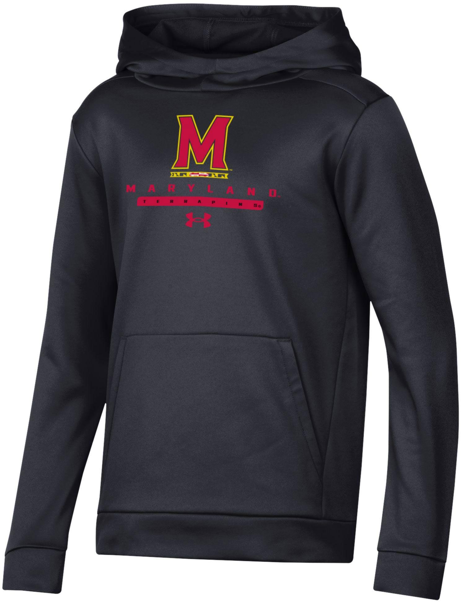 Under Armour Youth Maryland Terrapins Black Armour Fleece Pullover Hoodie