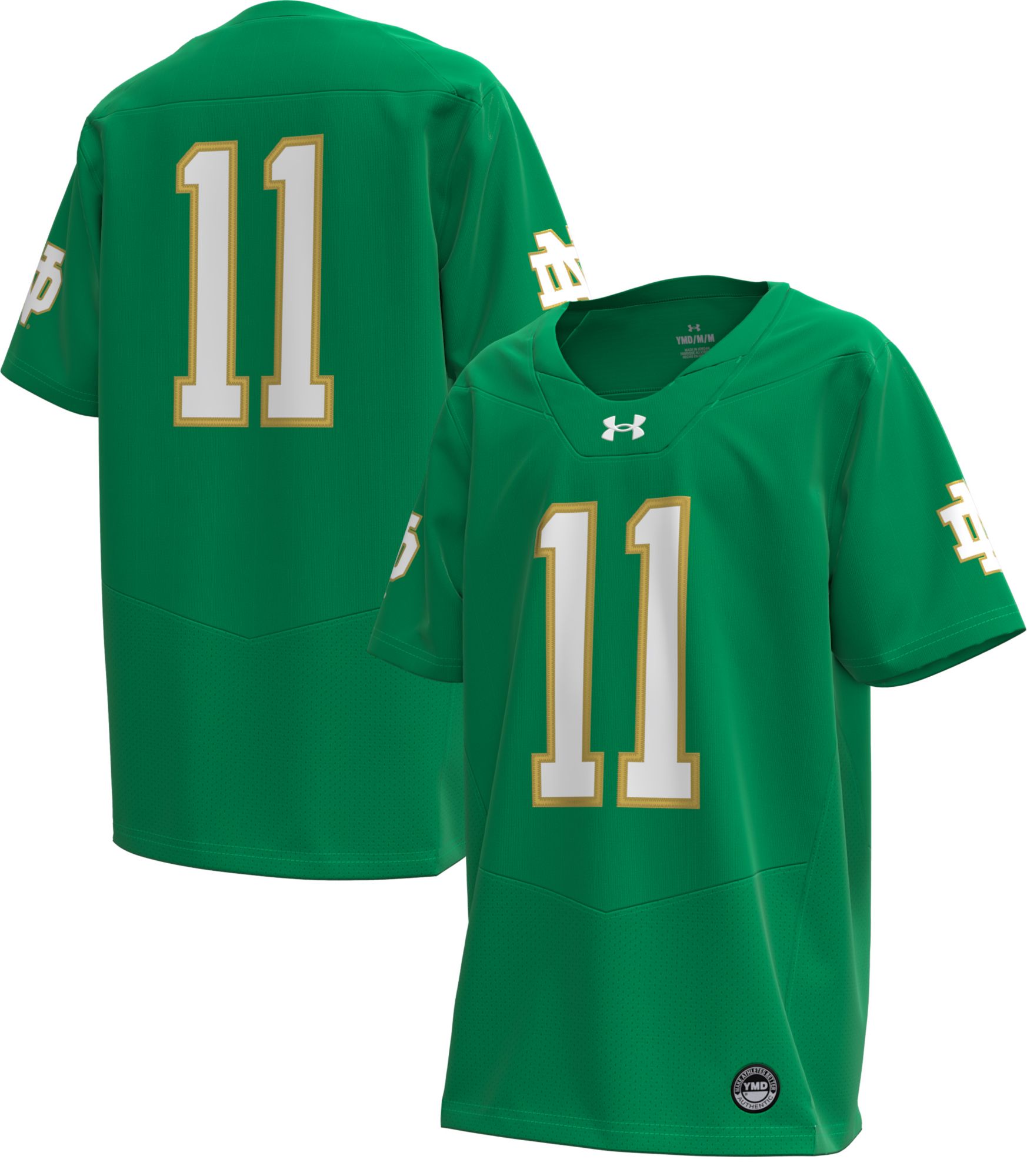 Under Armour Youth Notre Dame Fighting Irish Green Twill Replica Football Jersey
