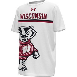 Under Armour Youth Wisconsin Badgers White Game Motto Sleeve T-Shirt