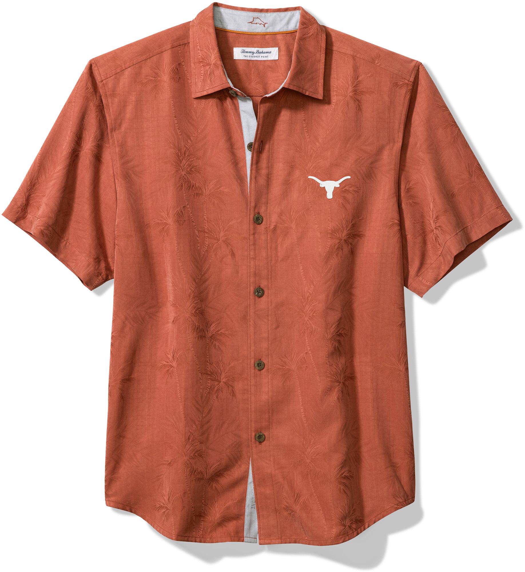 Tommy Bahama Men's Texas Longhorns Burnt Orange Palm Vista Short Sleeve Button-Down Shirt