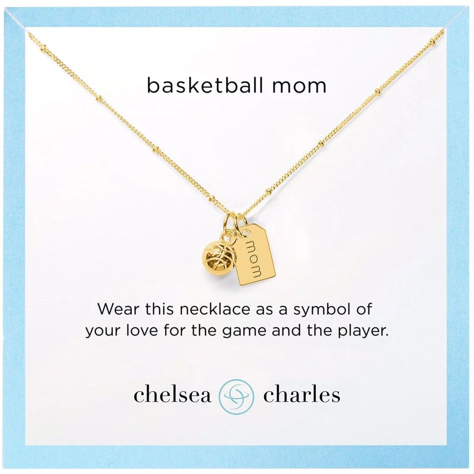 Chelsea Charles Basketball Mom Double Charm Necklace
