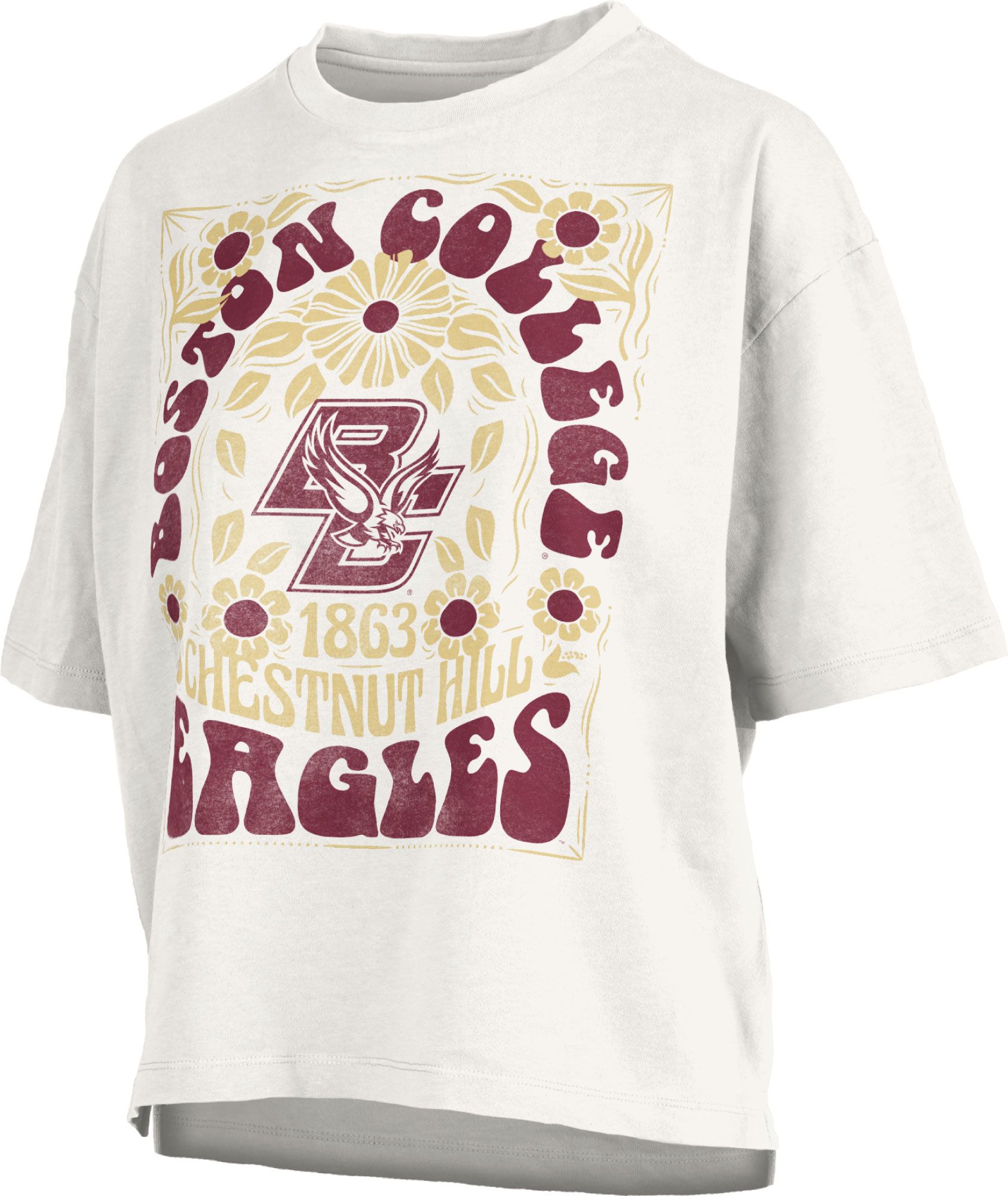 Pressbox Women's Boston College Eagles White Harmony T-Shirt