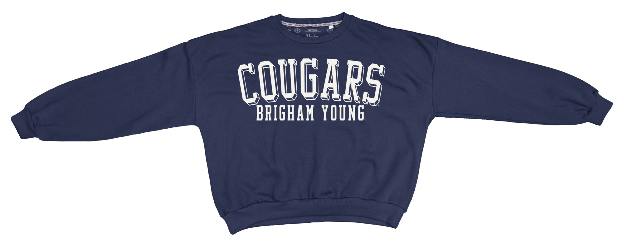 Pressbox Women's BYU Cougars Navy Fleece Sweatshirt
