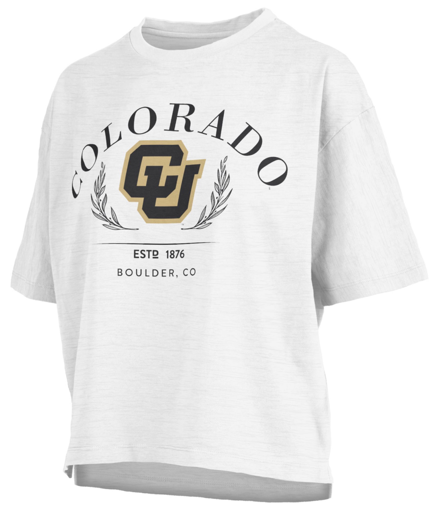 Pressbox Women's Colorado Buffaloes White Social Club T-Shirt
