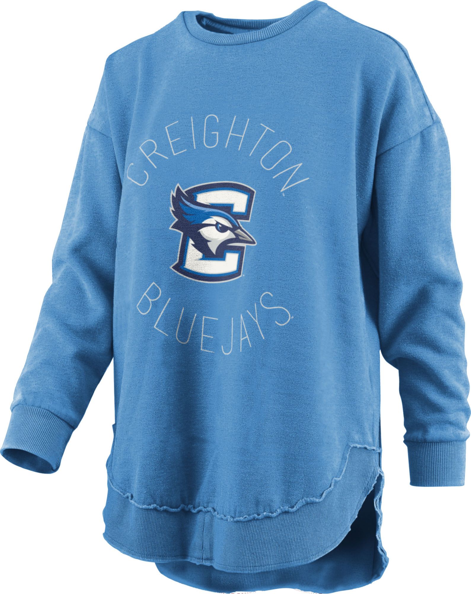 Pressbox Women's Creighton Bluejays Royal Bakersfield Crew Pullover Sweatshirt