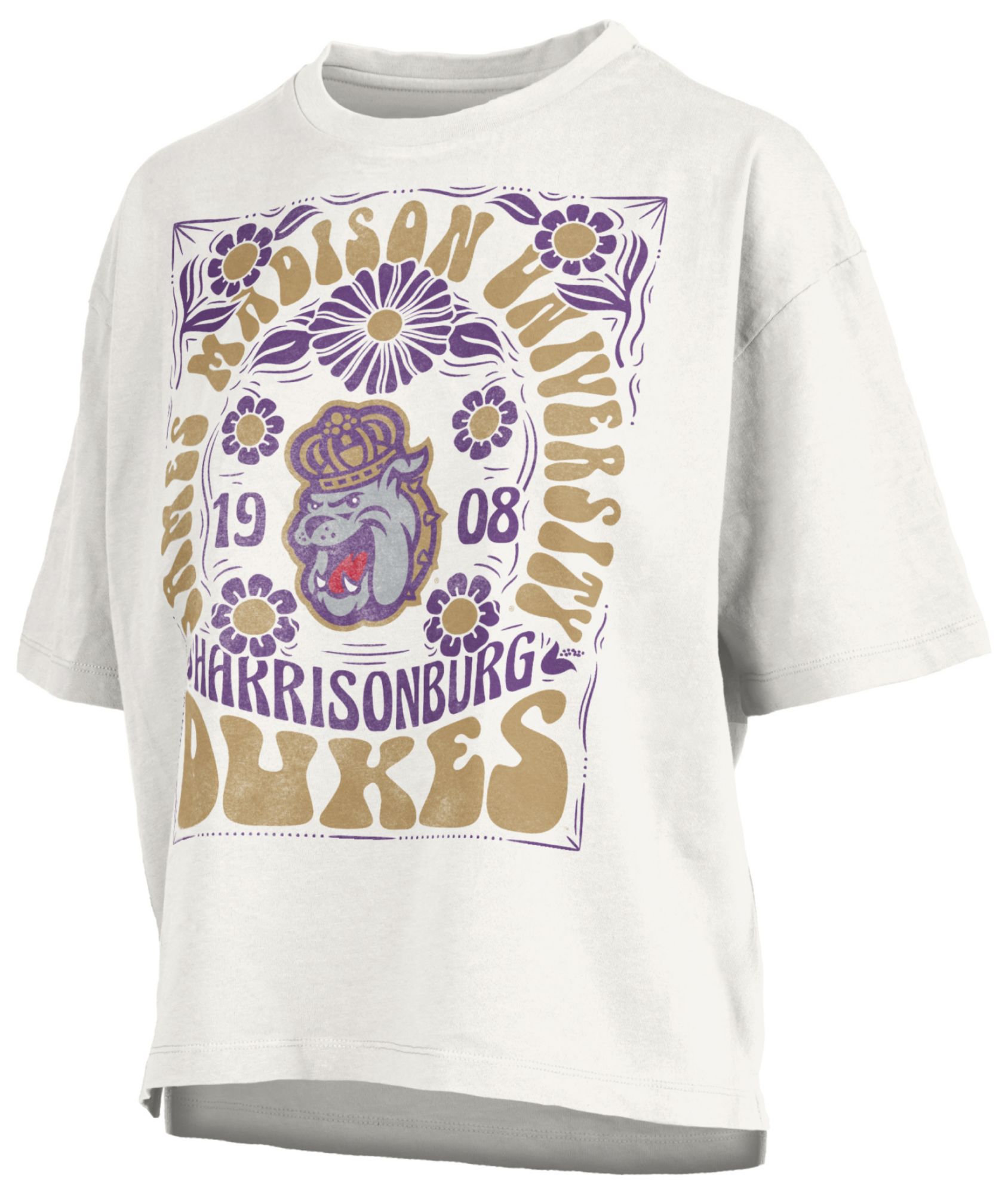 Pressbox Women's James Madison Dukes White Harmony T-Shirt