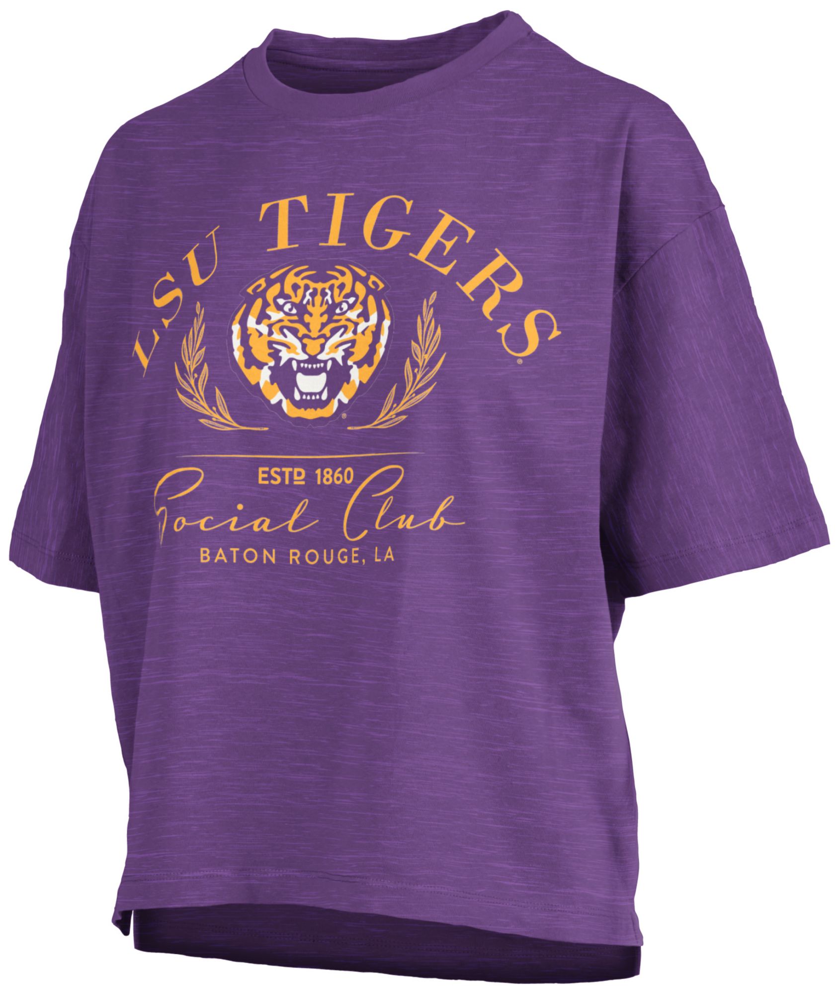 Pressbox Women's LSU Tigers Purple Social Club T-Shirt