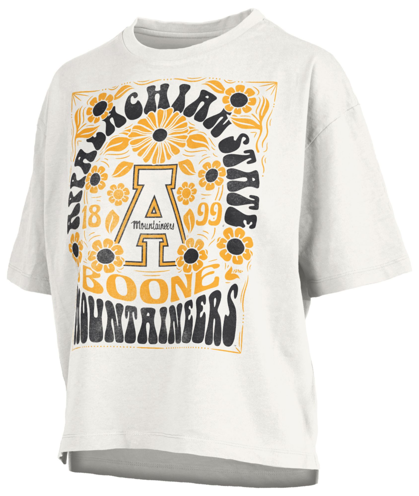 Pressbox Women's Appalachian State Mountaineers White Harmony T-Shirt