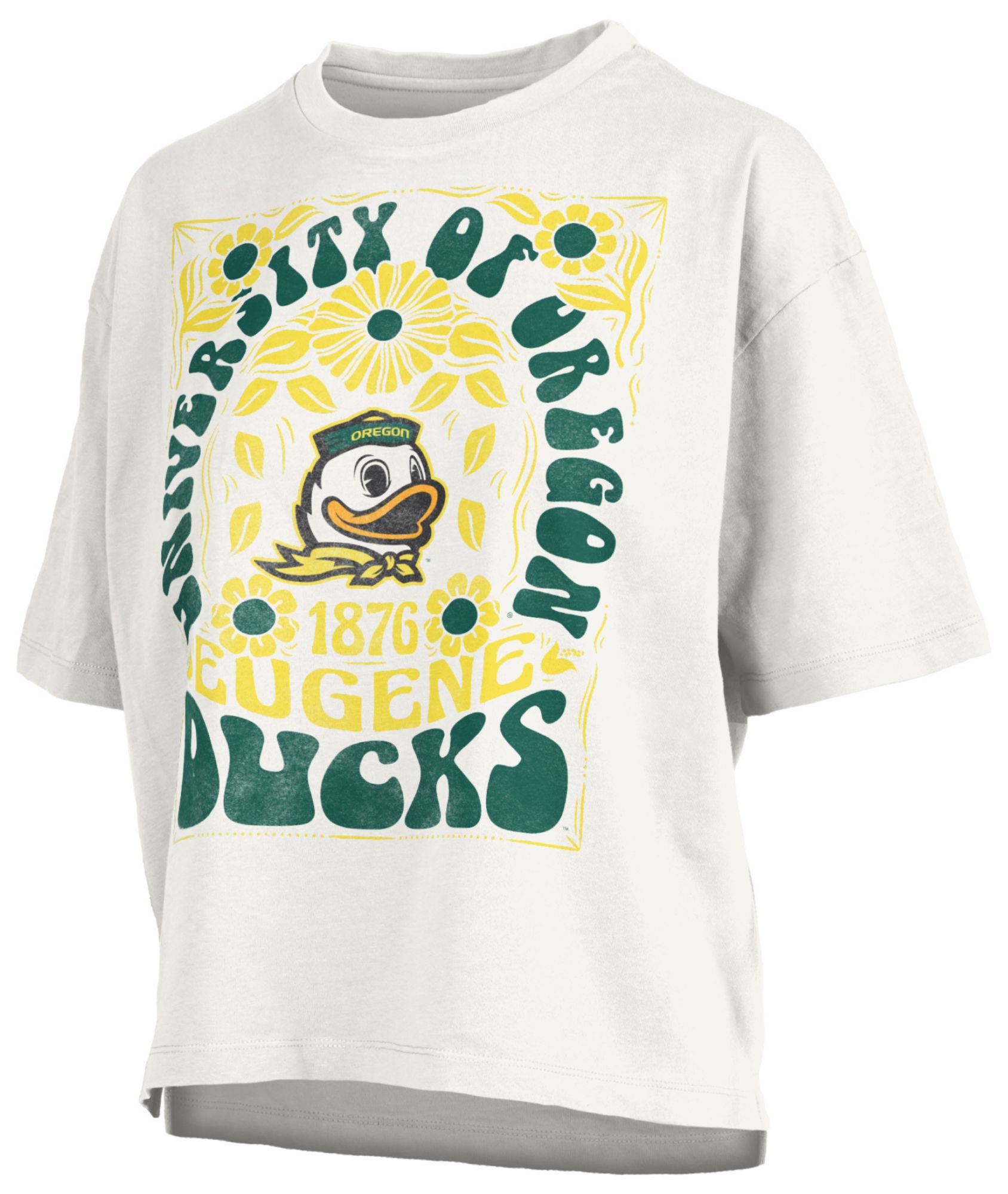 Pressbox Women's Oregon Ducks White Harmony T-Shirt