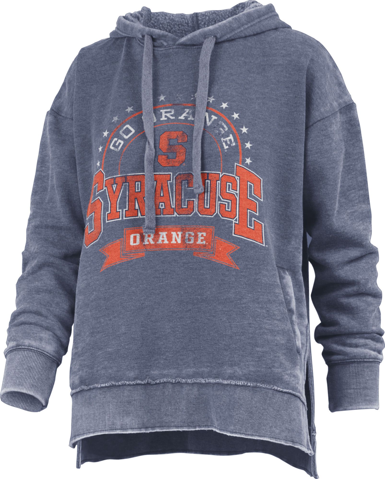Pressbox Women's Syracuse Orange Navy Captain Pullover Hoodie