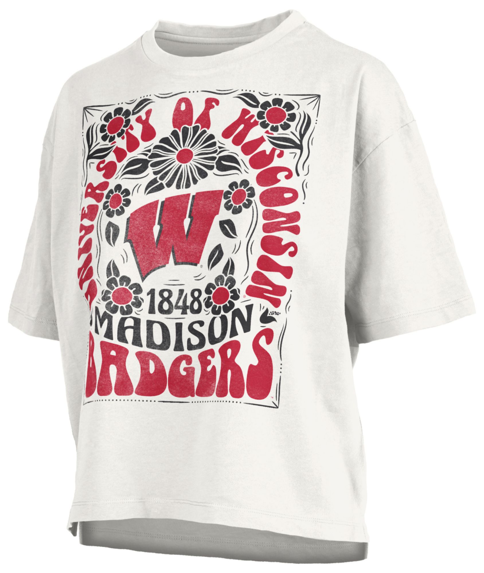 Pressbox Women's Wisconsin Badgers White Harmony T-Shirt