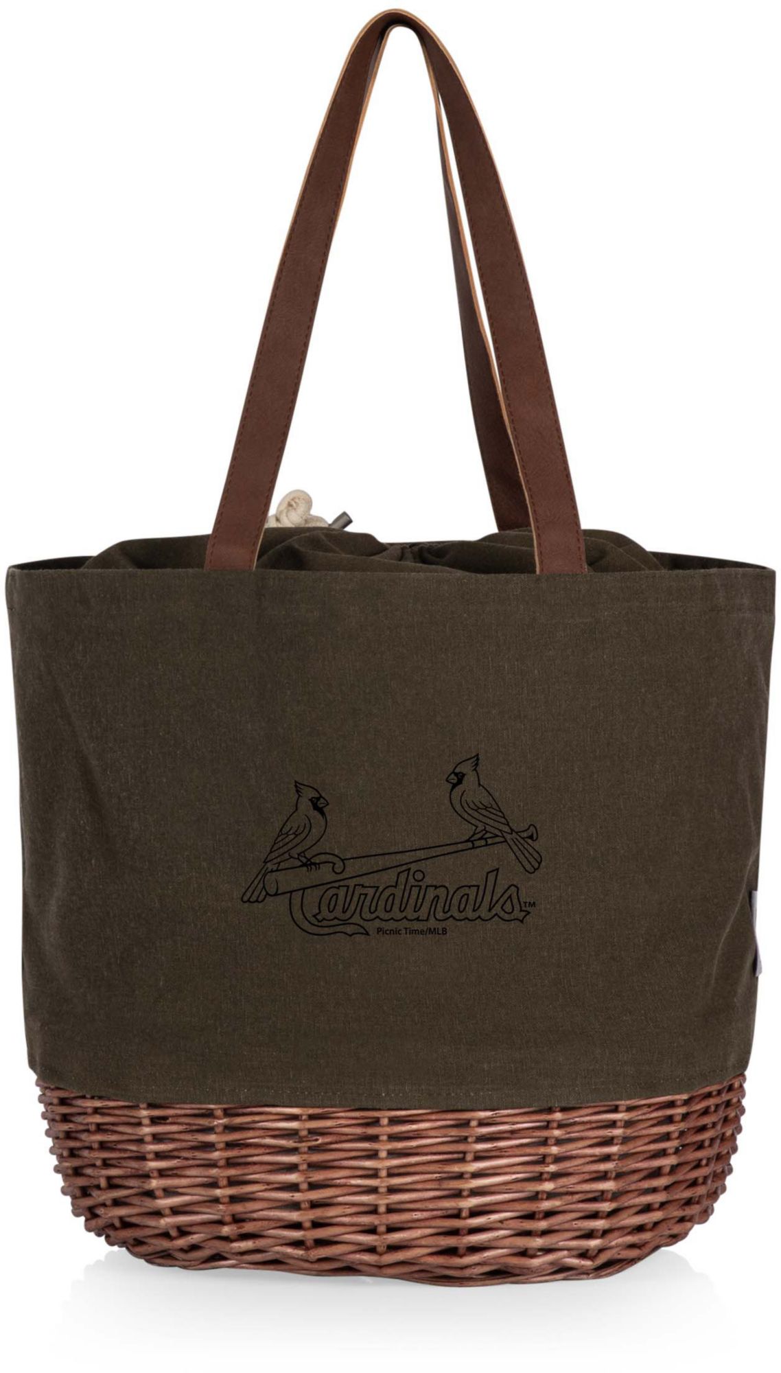 Picnic Time St. Louis Cardinals Canvas and Willow Basket Bag