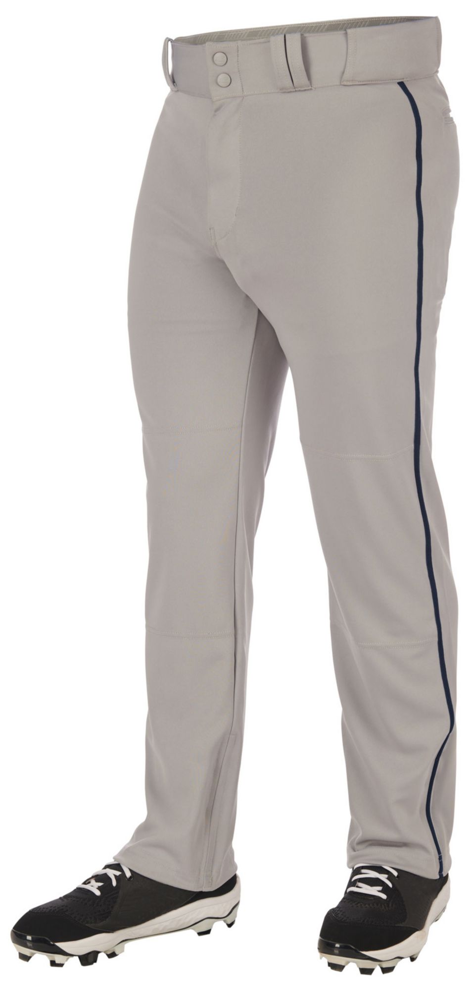 CHAMPRO Boys' Triple Crown 2.0 Open Bottom Piped Baseball Pants - Gray