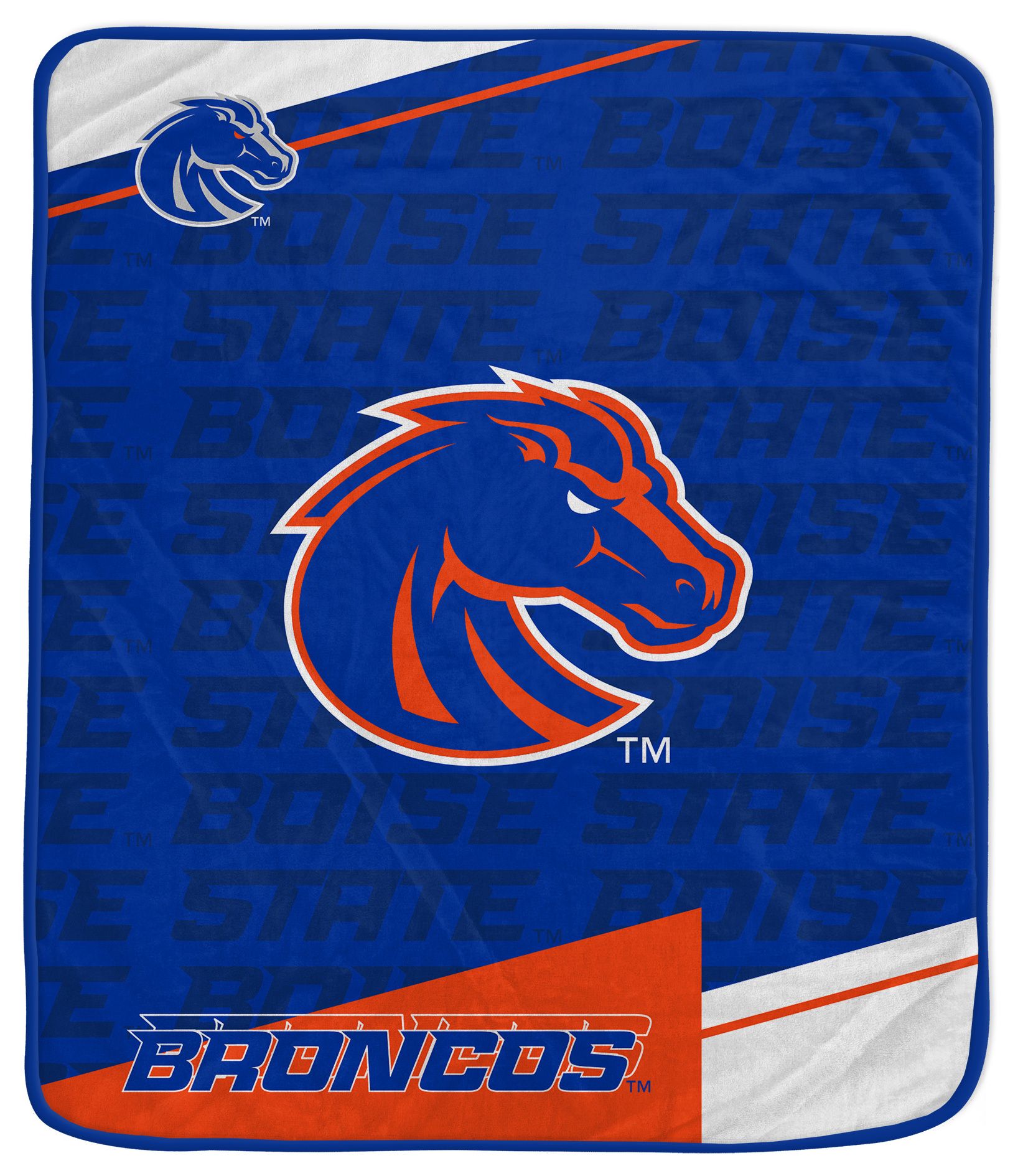 Pegasus NCAA Boise State Broncos Diagonal Ghost Blanket
