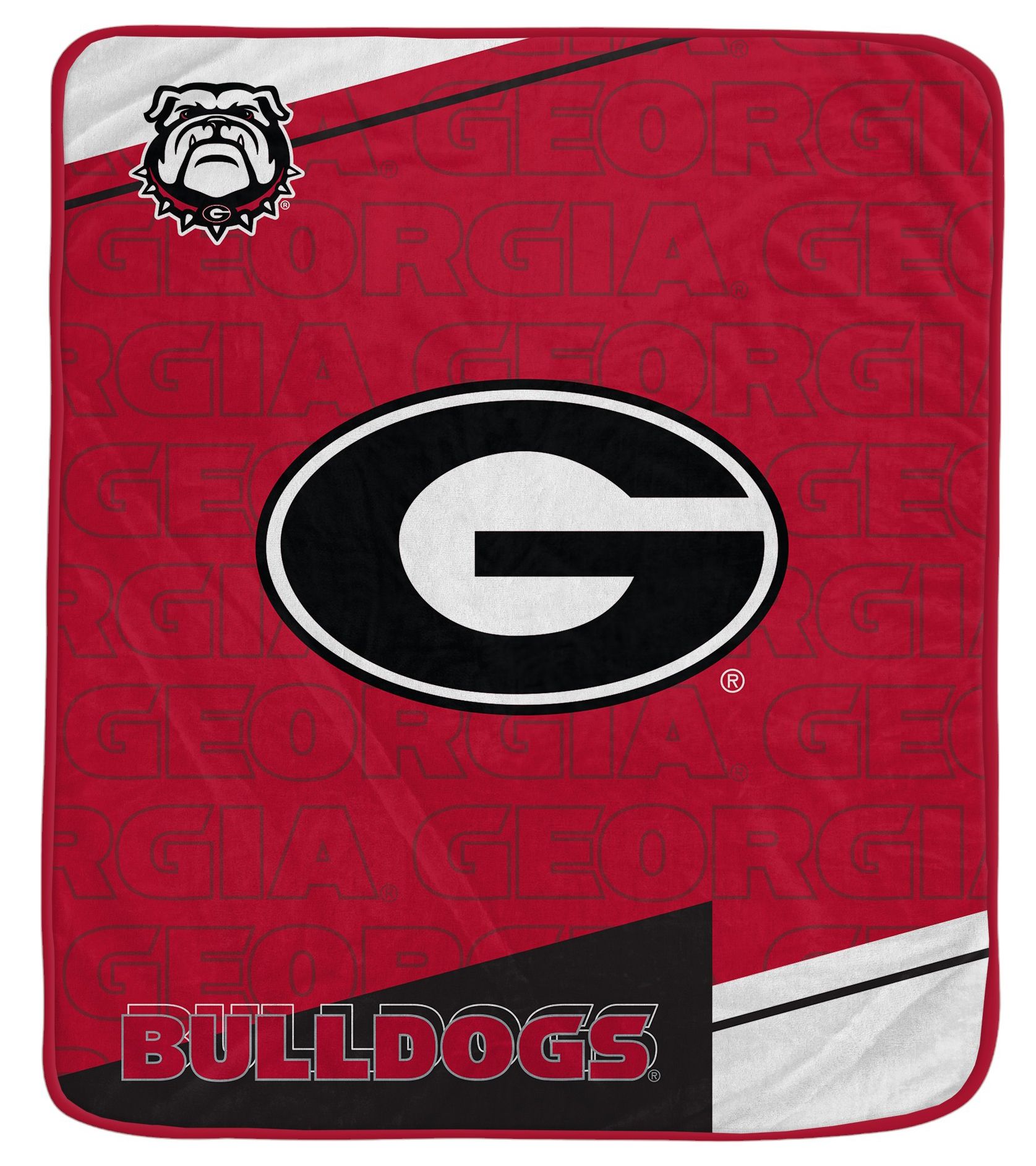 Pegasus NCAA Georgia Bulldogs Diagonal Ghost Blanket