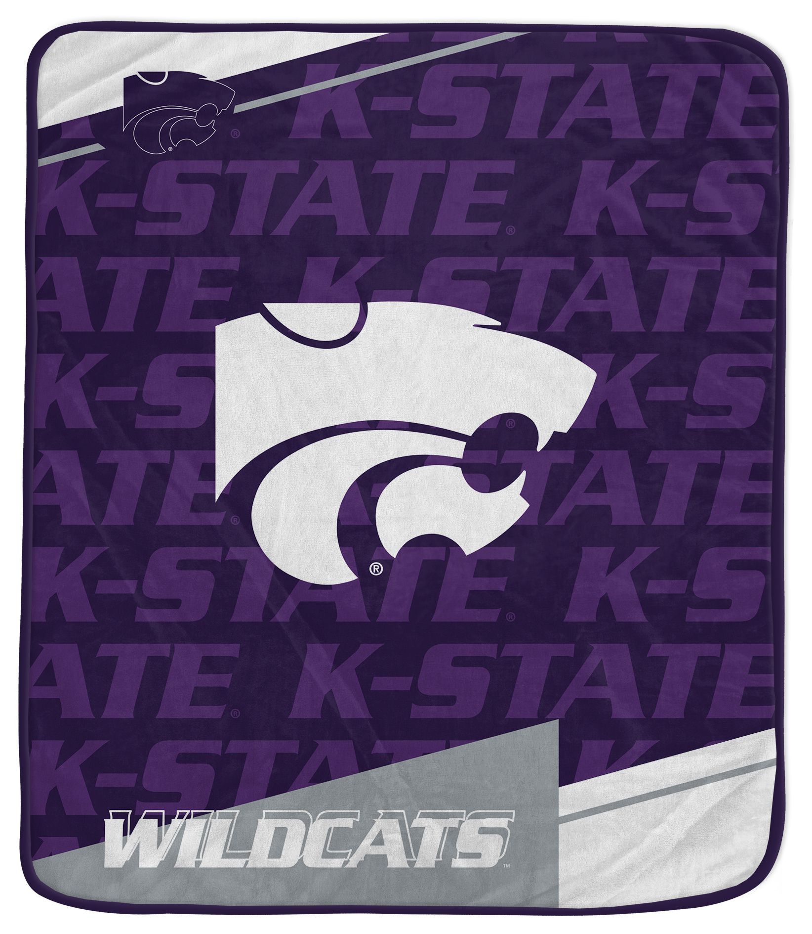 Pegasus NCAA Kansas State Wildcats Diagonal Ghost Blanket