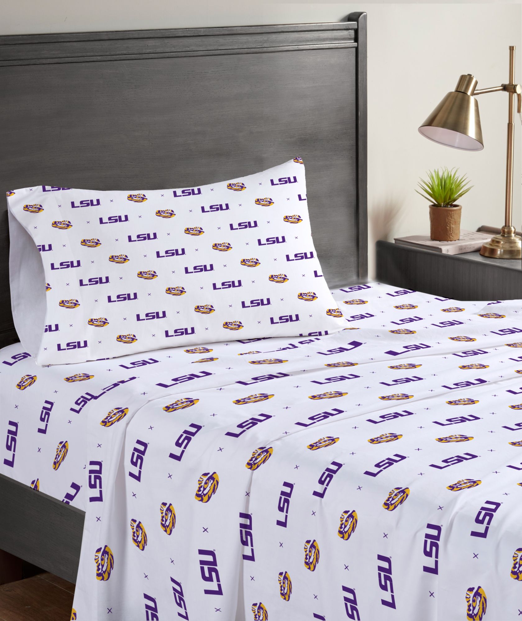 Pegasus NCAA LSU Tigers Small X Twin Sheet Set