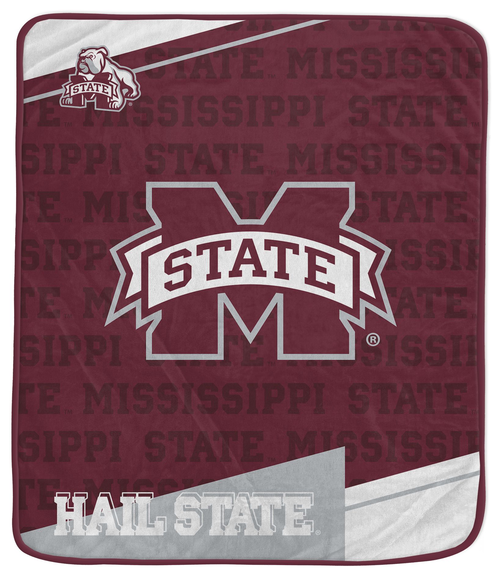 Pegasus NCAA Mississippi State Bulldogs Diagonal Ghost Blanket