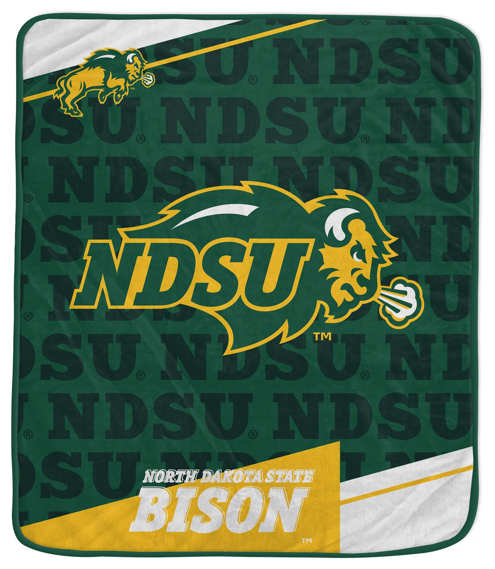 Pegasus NCAA North Dakota State Bison Diagonal Ghost Blanket
