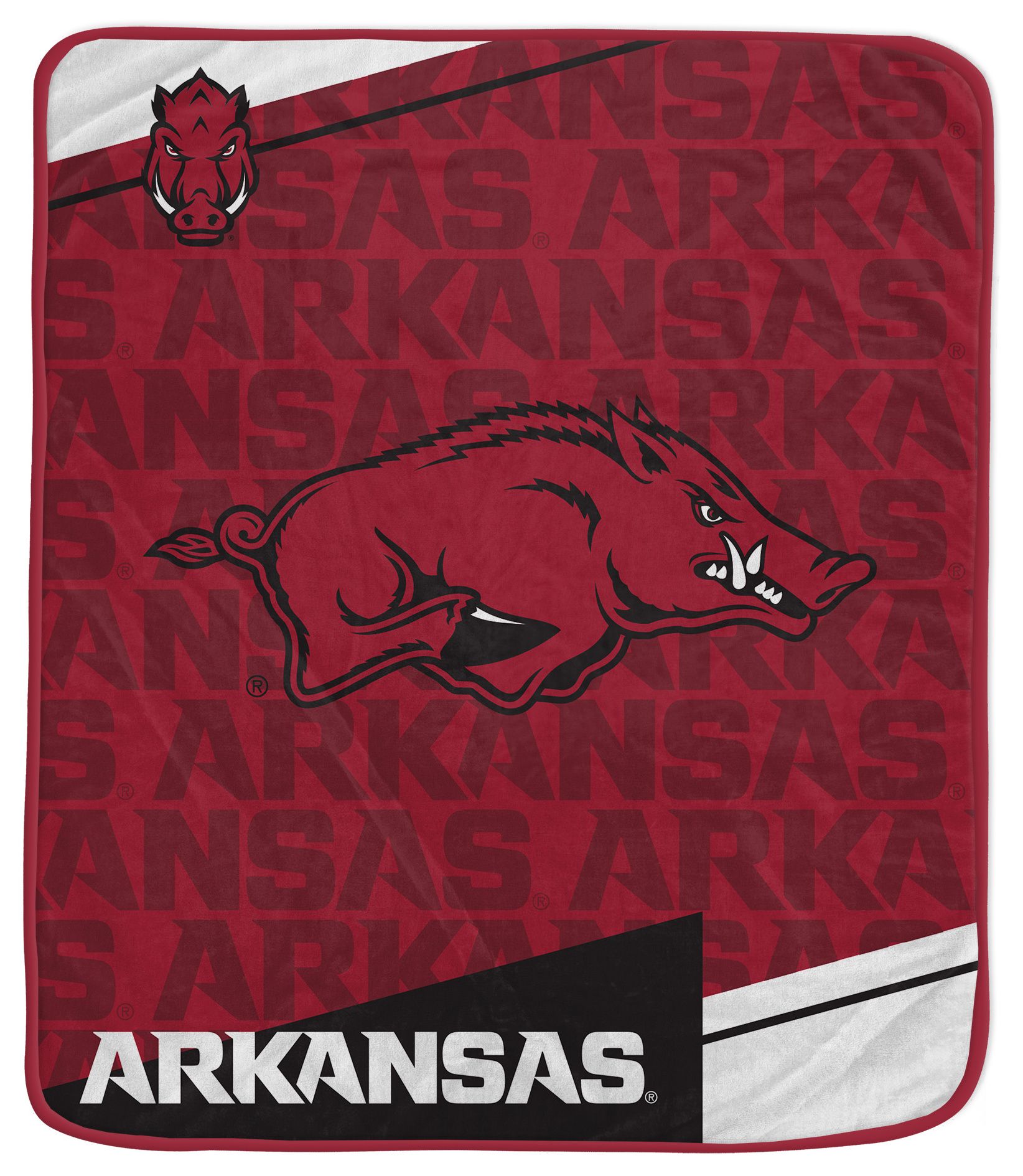 Pegasus NCAA Arkansas Razorbacks Diagonal Ghost Blanket