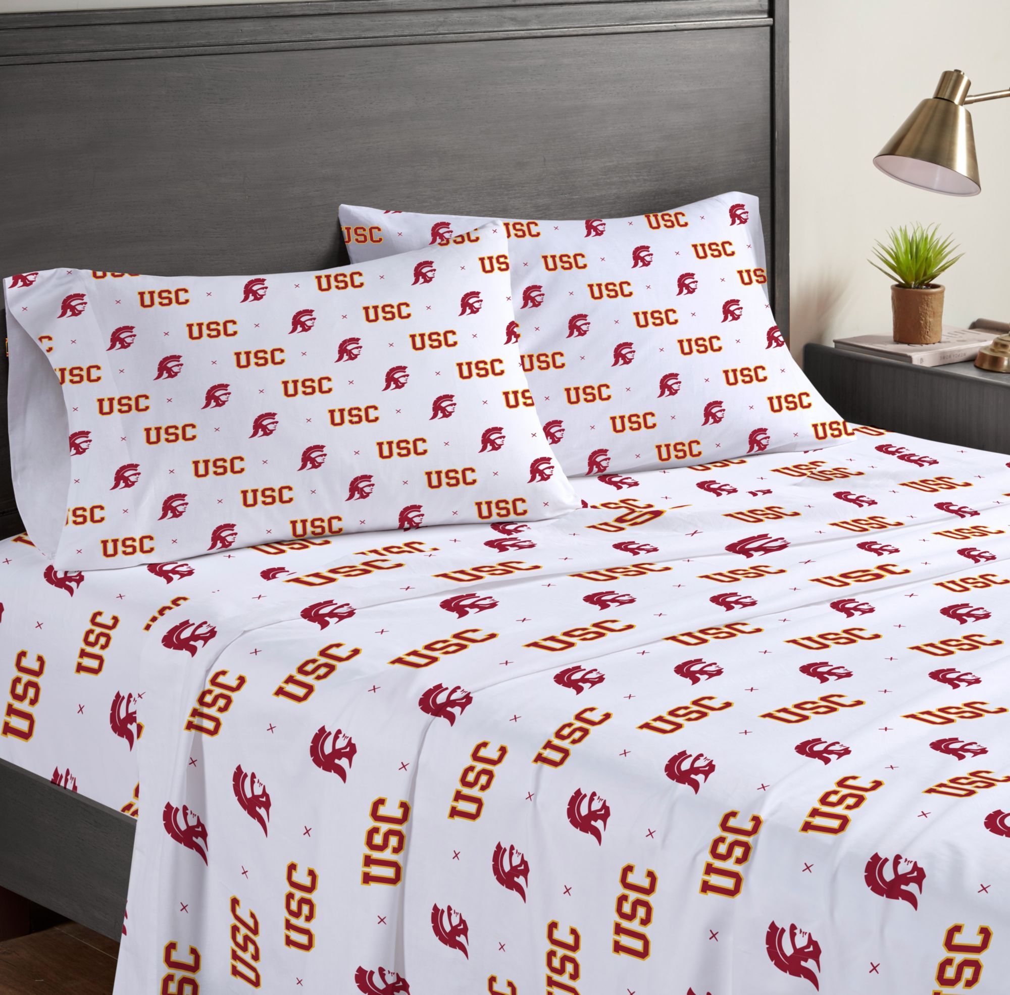Pegasus NCAA USC Trojans Small X Queen Sheet Set