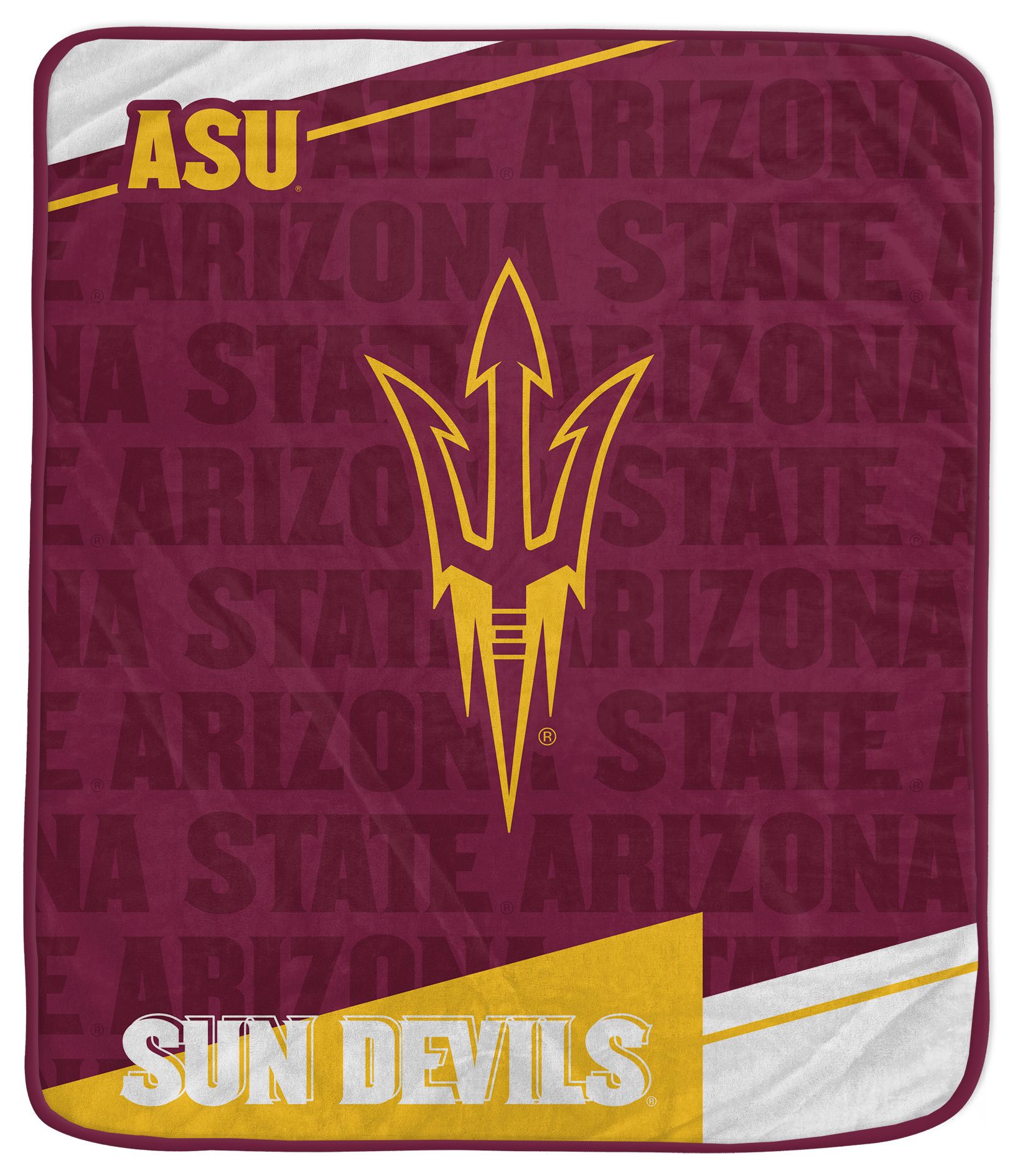 Pegasus NCAA Arizona State Sun Devils Diagonal Ghost Blanket