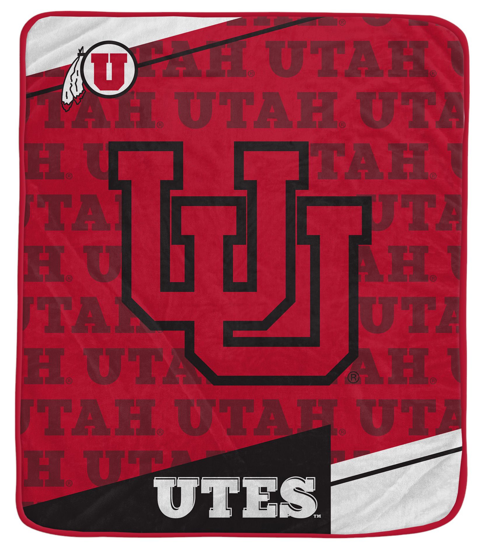 Pegasus NCAA Utah Utes Diagonal Ghost Blanket