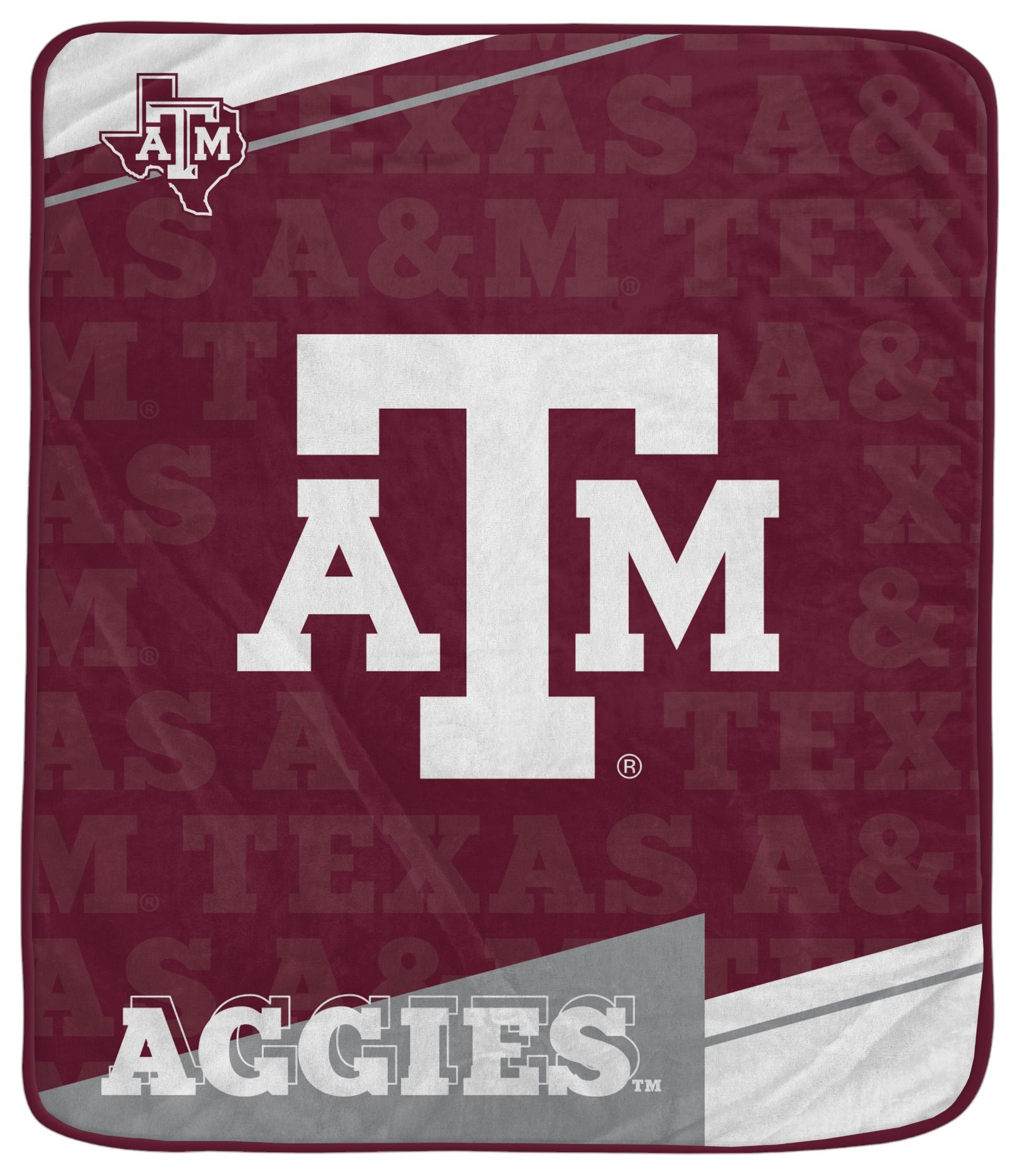 Pegasus NCAA Texas A&amp;M Aggies Diagonal Ghost Blanket