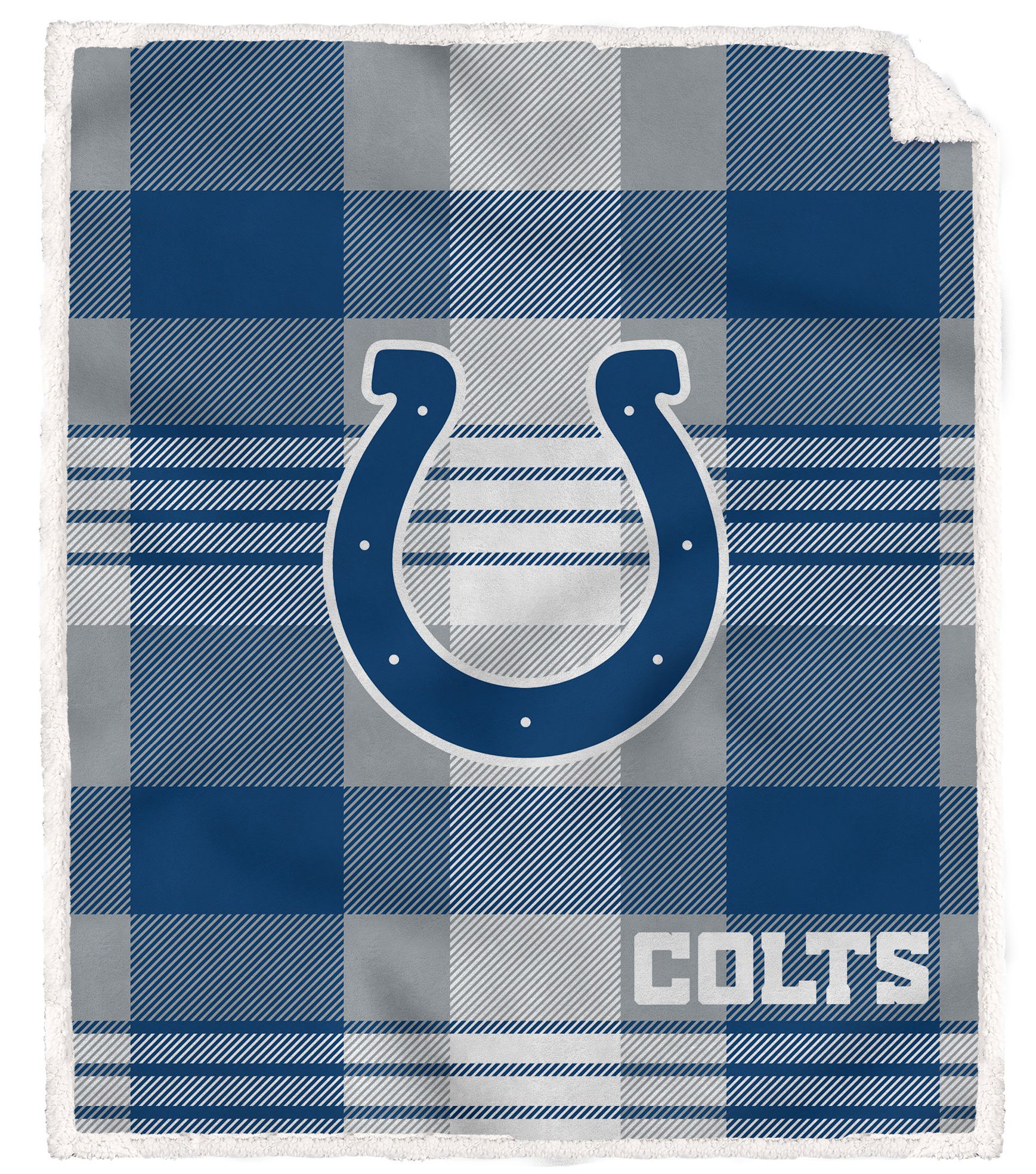 Pegasus NFL Indianapolis Colts Plaid Steel Blanket