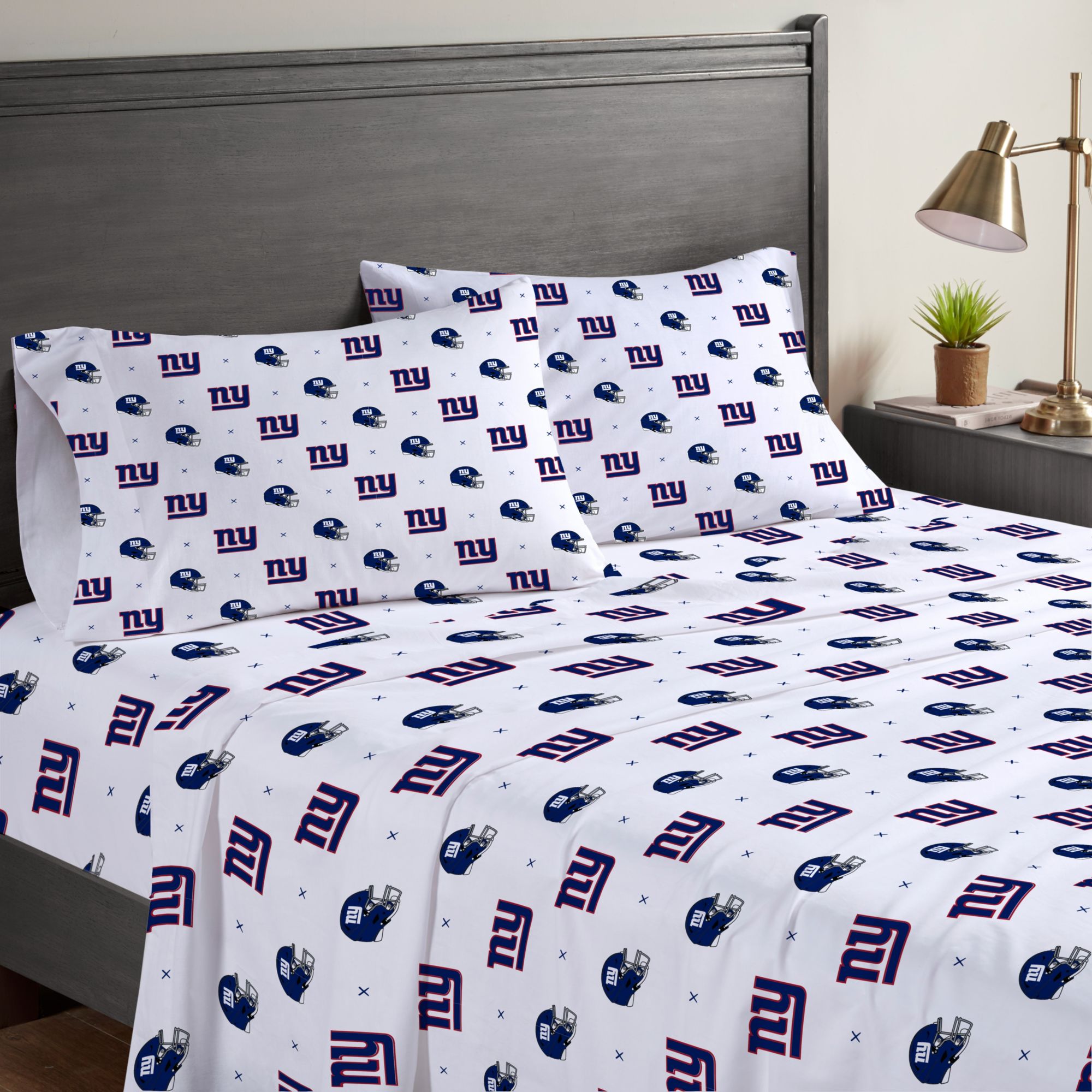 Pegasus Sports New York Giants Queen Sheet Set