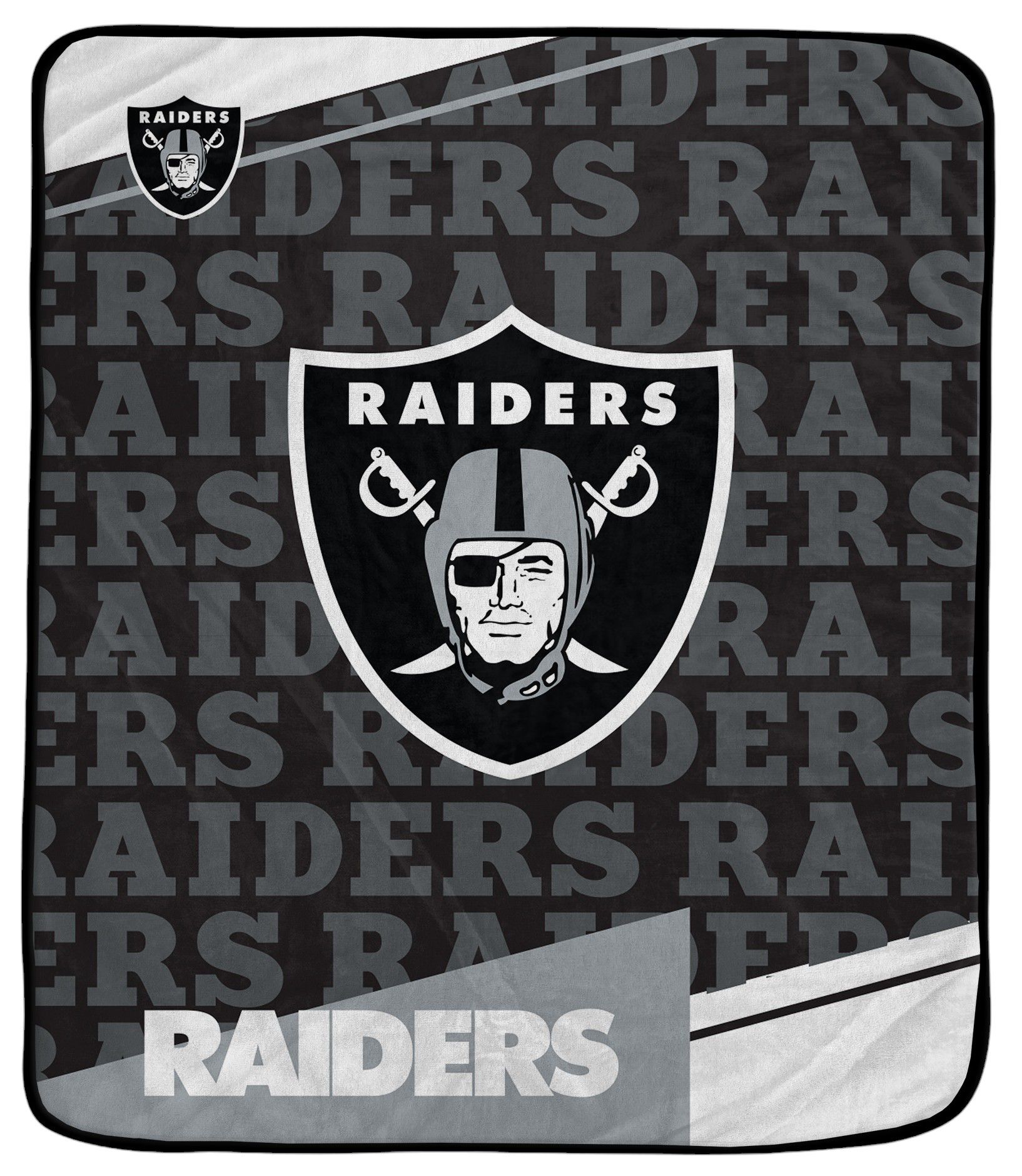 Pegasus NFL Las Vegas Raiders Diagonal Ghost Blanket