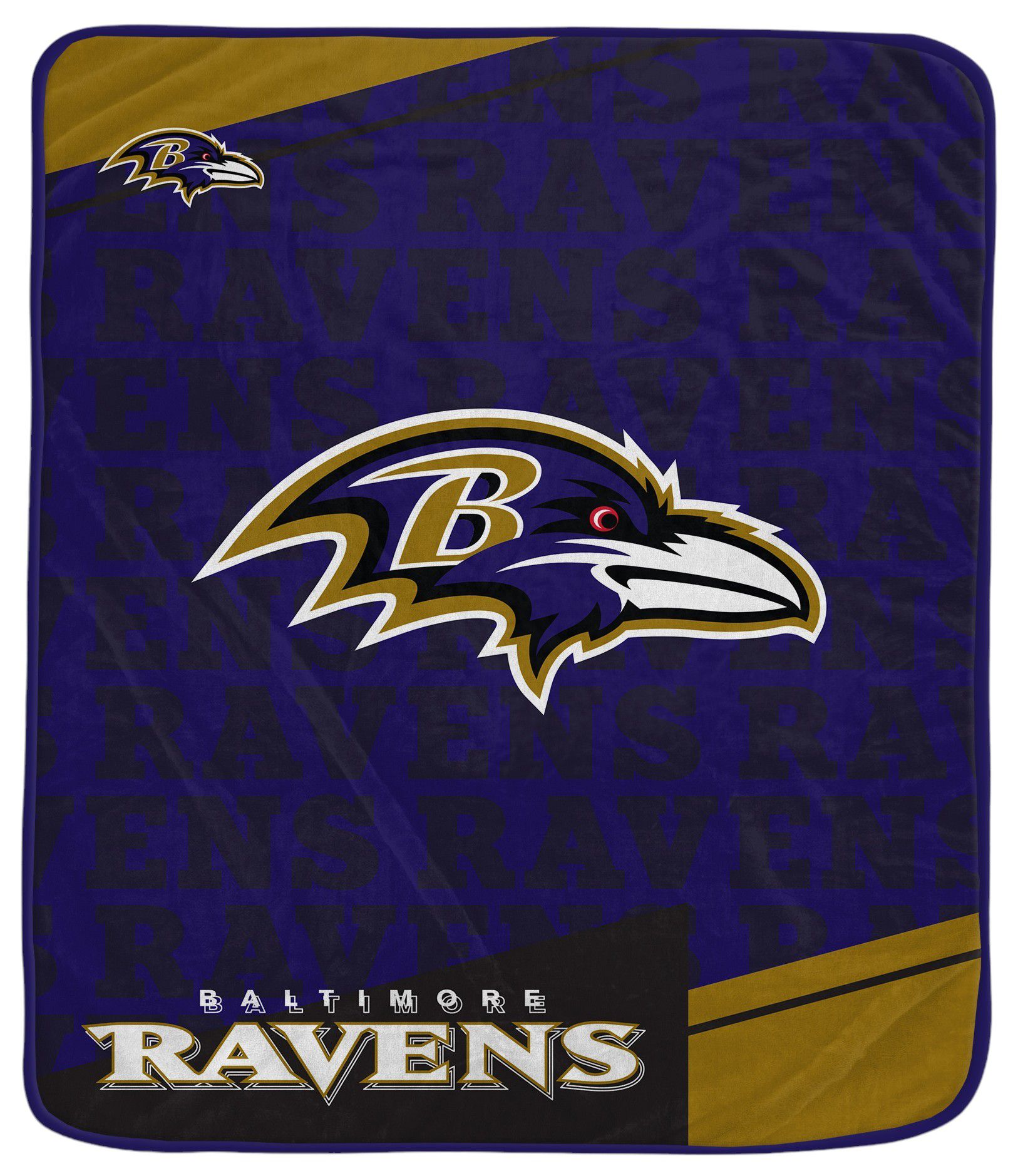 Pegasus NFL Baltimore Ravens Diagonal Ghost Blanket