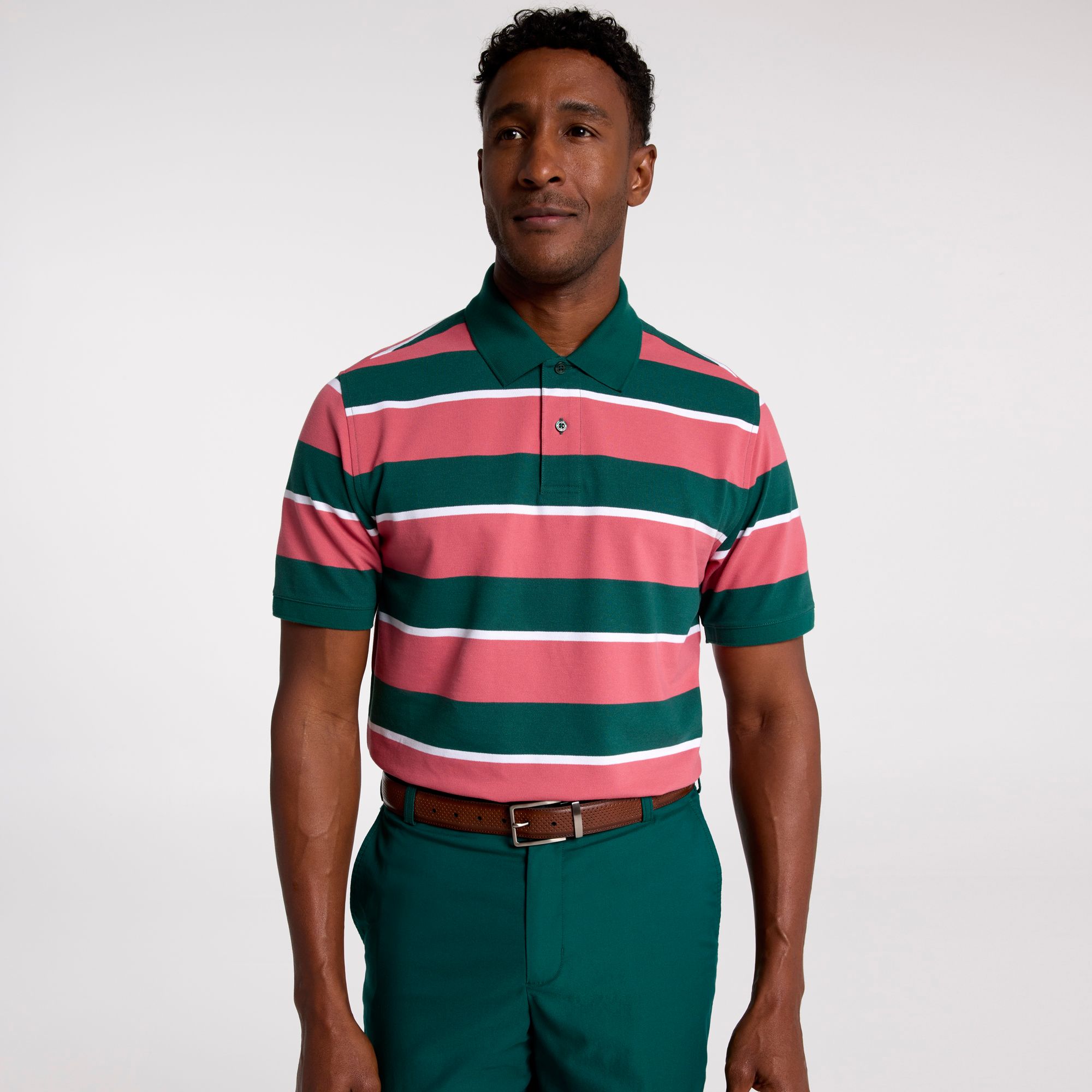 Walter Hagen Men's Clubhouse Wide Stripe Polo
