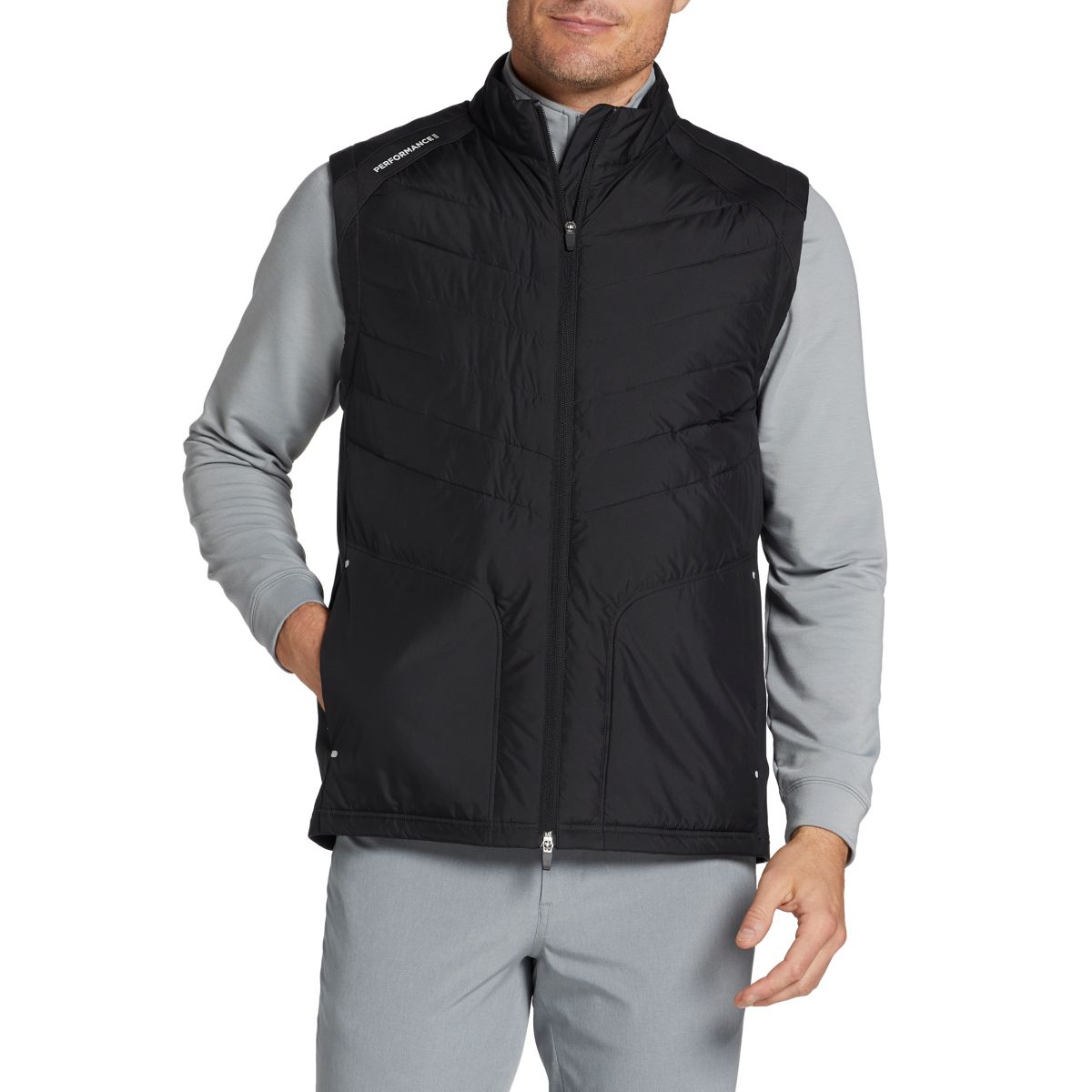 TRAVIS MATHEW ブラック ジップアップジャケット Men's Outerwear, Puffer Jackets, Full & Quarter Zips